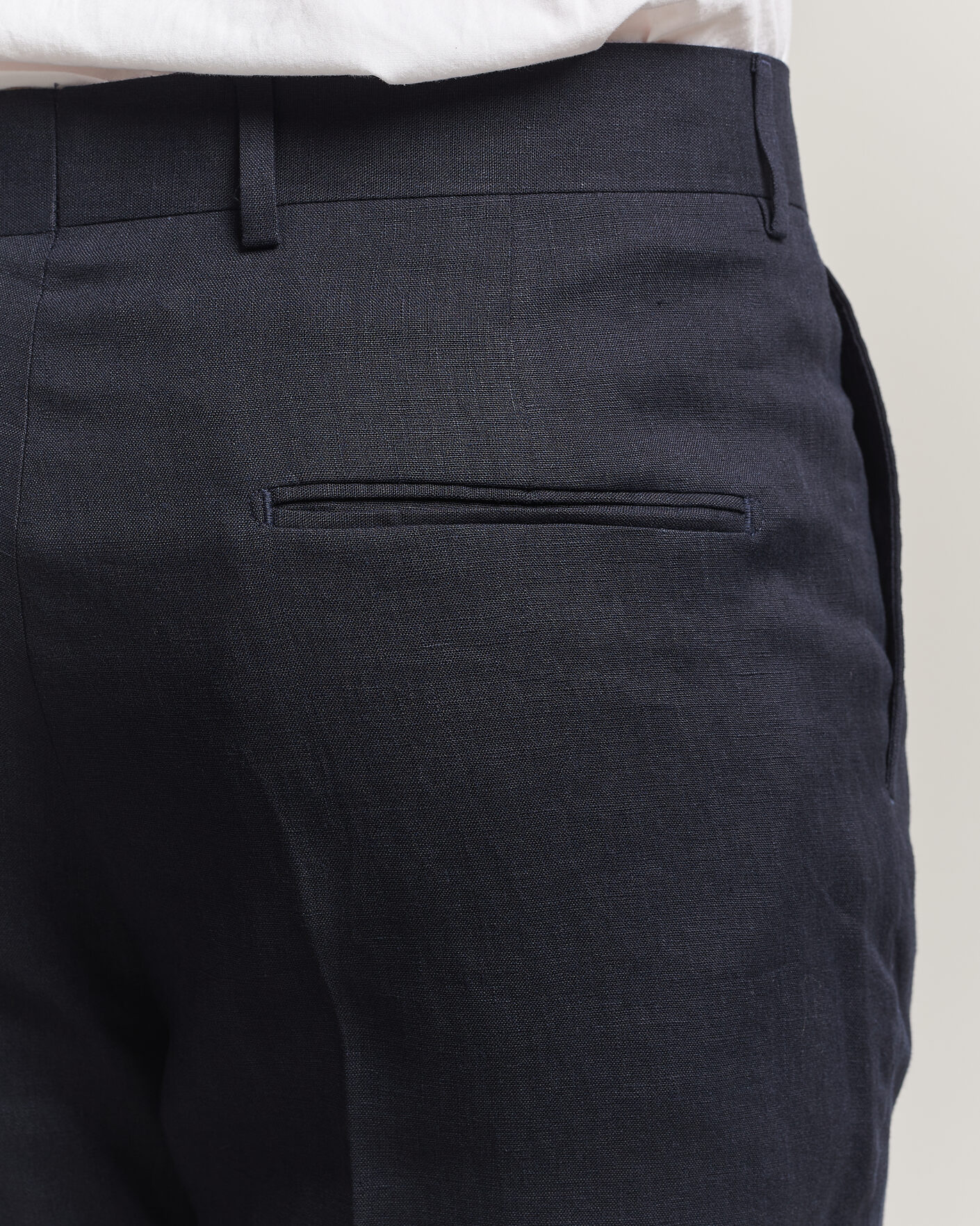Herr | Byxor | Tiger of Sweden | Tenuta Linen Suit Trousers Midnight Blue