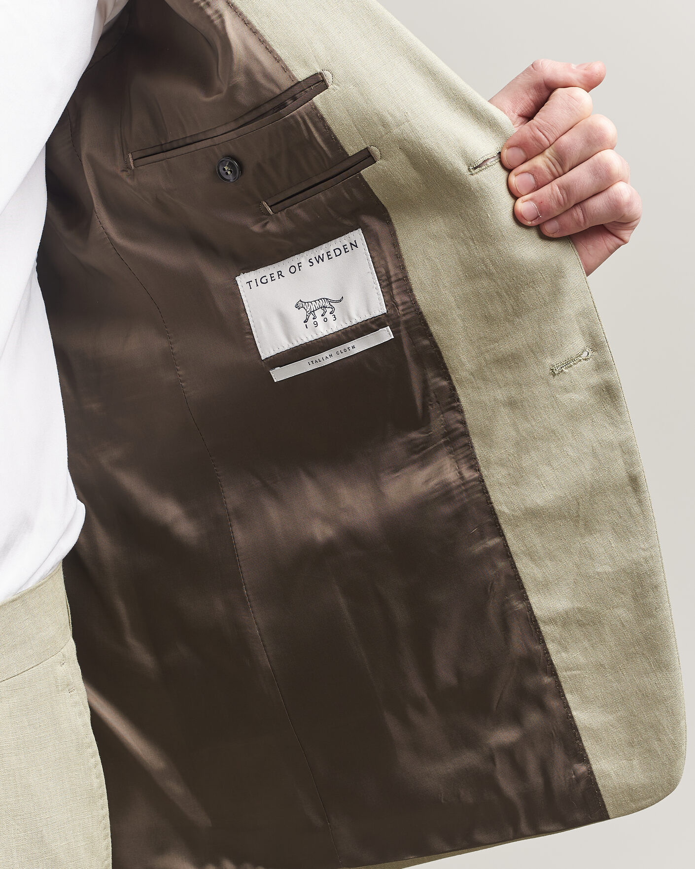 Herr | Kavajer | Tiger of Sweden | Justin Linen Suit Blazer Mole