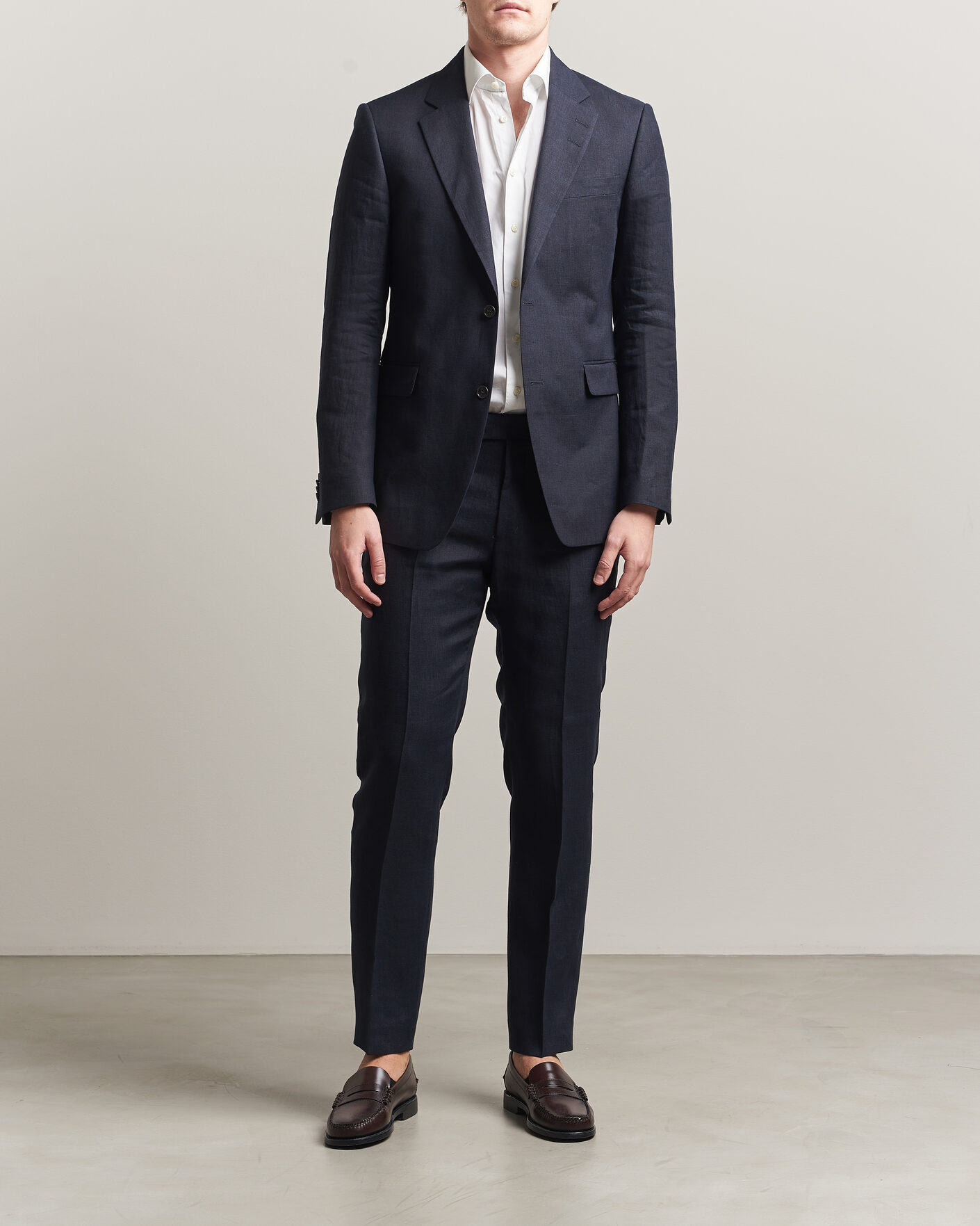 Herr | Kavajer | Tiger of Sweden | Justin Linen Suit Blazer Midnight Blue