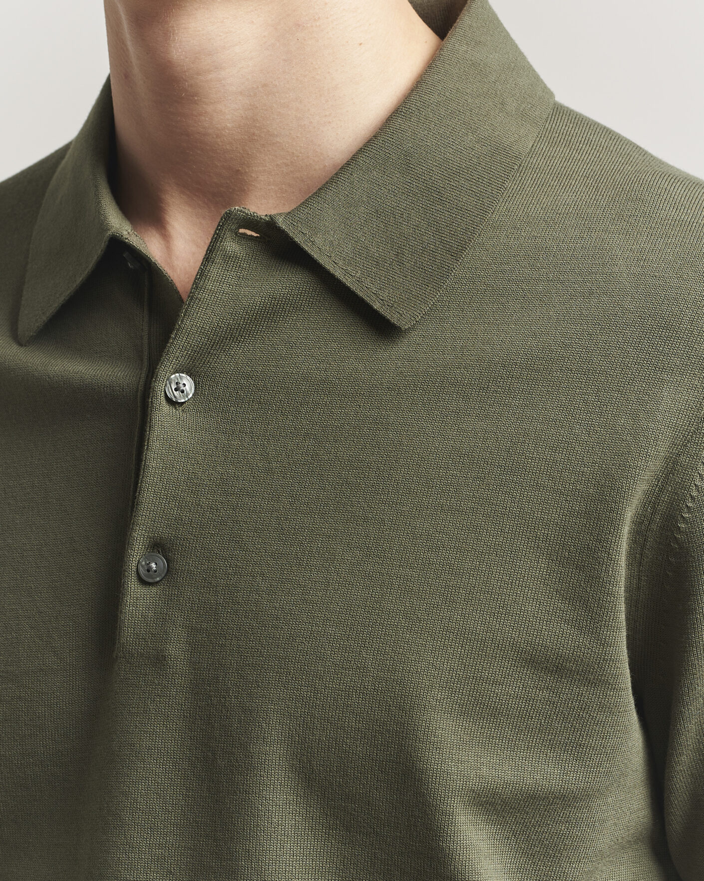 Herr | Pikéer | Tiger of Sweden | Erros Cotton Knitted Polo Kalamata Green