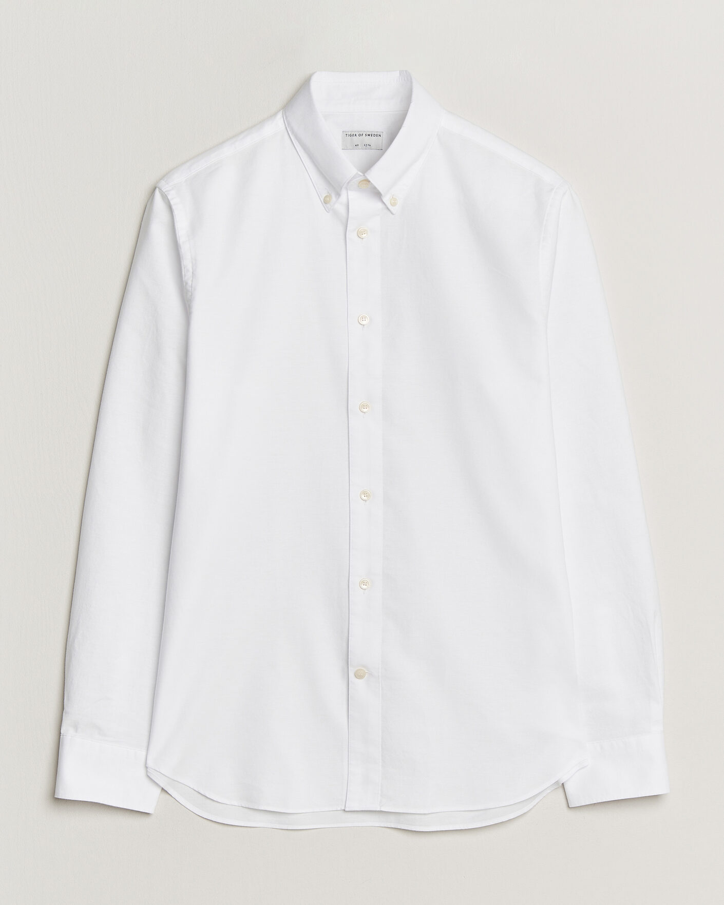 Herr | Skjortor | Tiger of Sweden | Bjorn Oxford Shirt Pure White