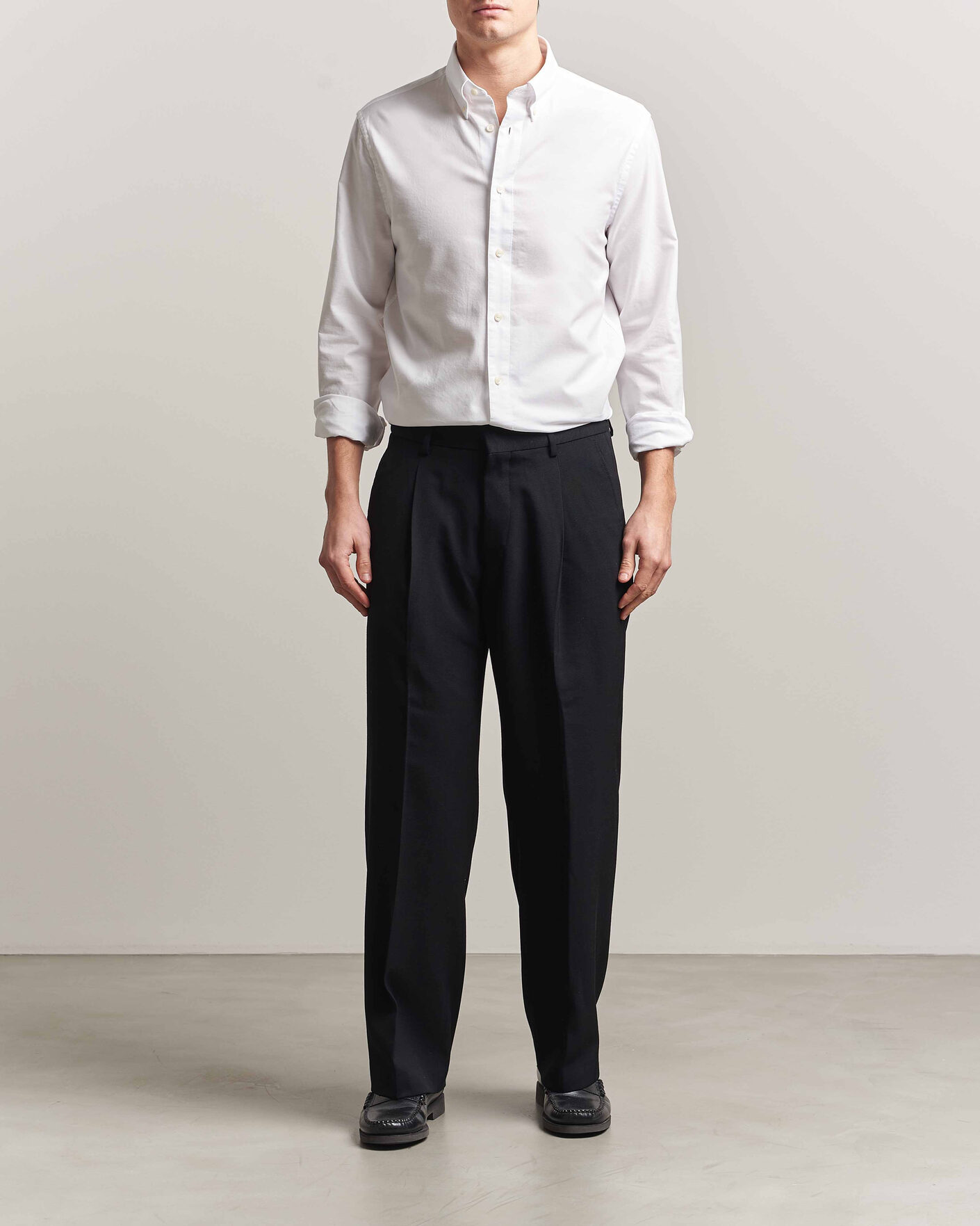 Herr | Skjortor | Tiger of Sweden | Bjorn Oxford Shirt Pure White