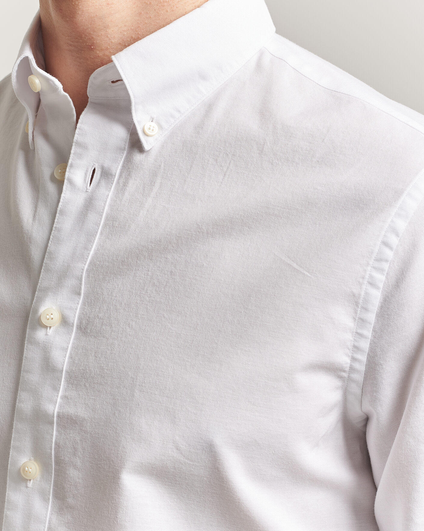 Herr | Skjortor | Tiger of Sweden | Bjorn Oxford Shirt Pure White
