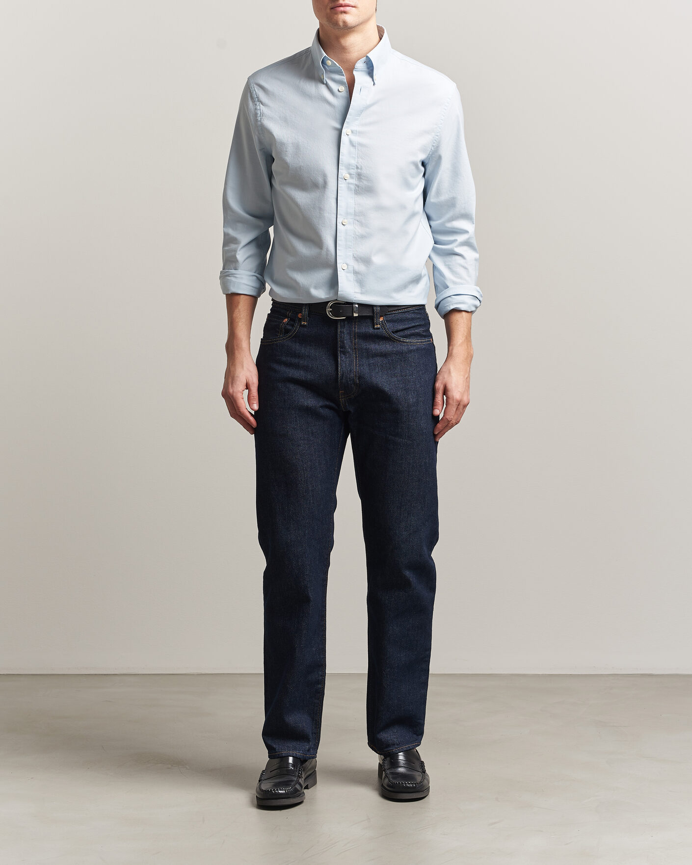 Herr | Skjortor | Tiger of Sweden | Bjorn Oxford Shirt Light Blue