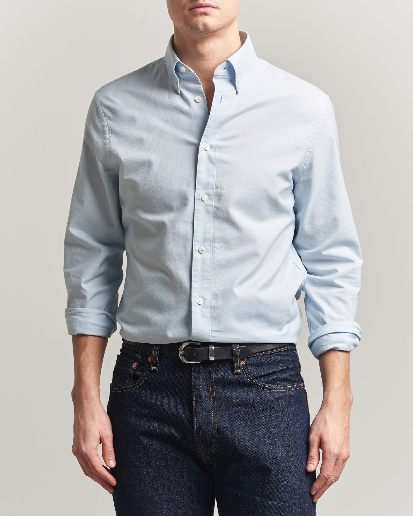 Herr | Skjortor | Tiger of Sweden | Bjorn Oxford Shirt Light Blue