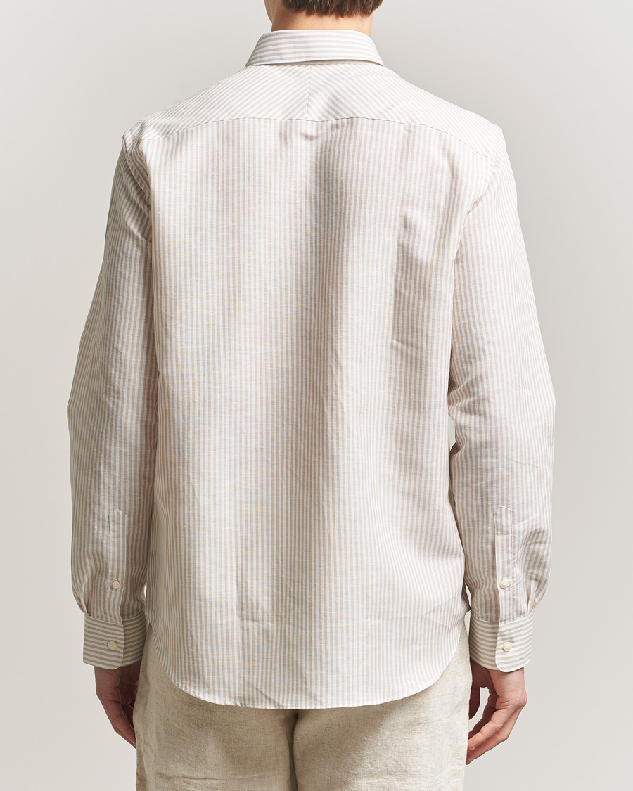 Herr | Skjortor | Tiger of Sweden | Bjorn Cotton/Linen Striped Shirt Tehina