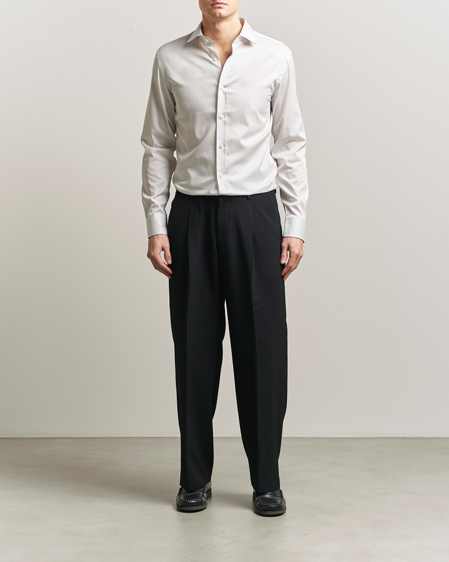 Herr | Skjortor | Tiger of Sweden | Adley Cotton Striped Shirt Seline Grey