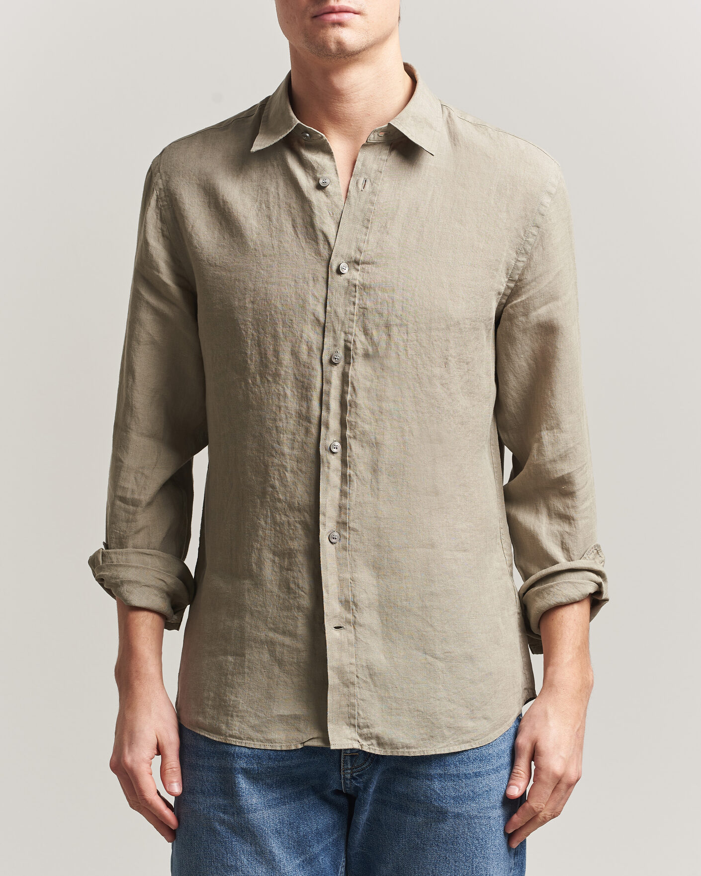 Herr | Skjortor | Tiger of Sweden | Spenser Linen Shirt Mole