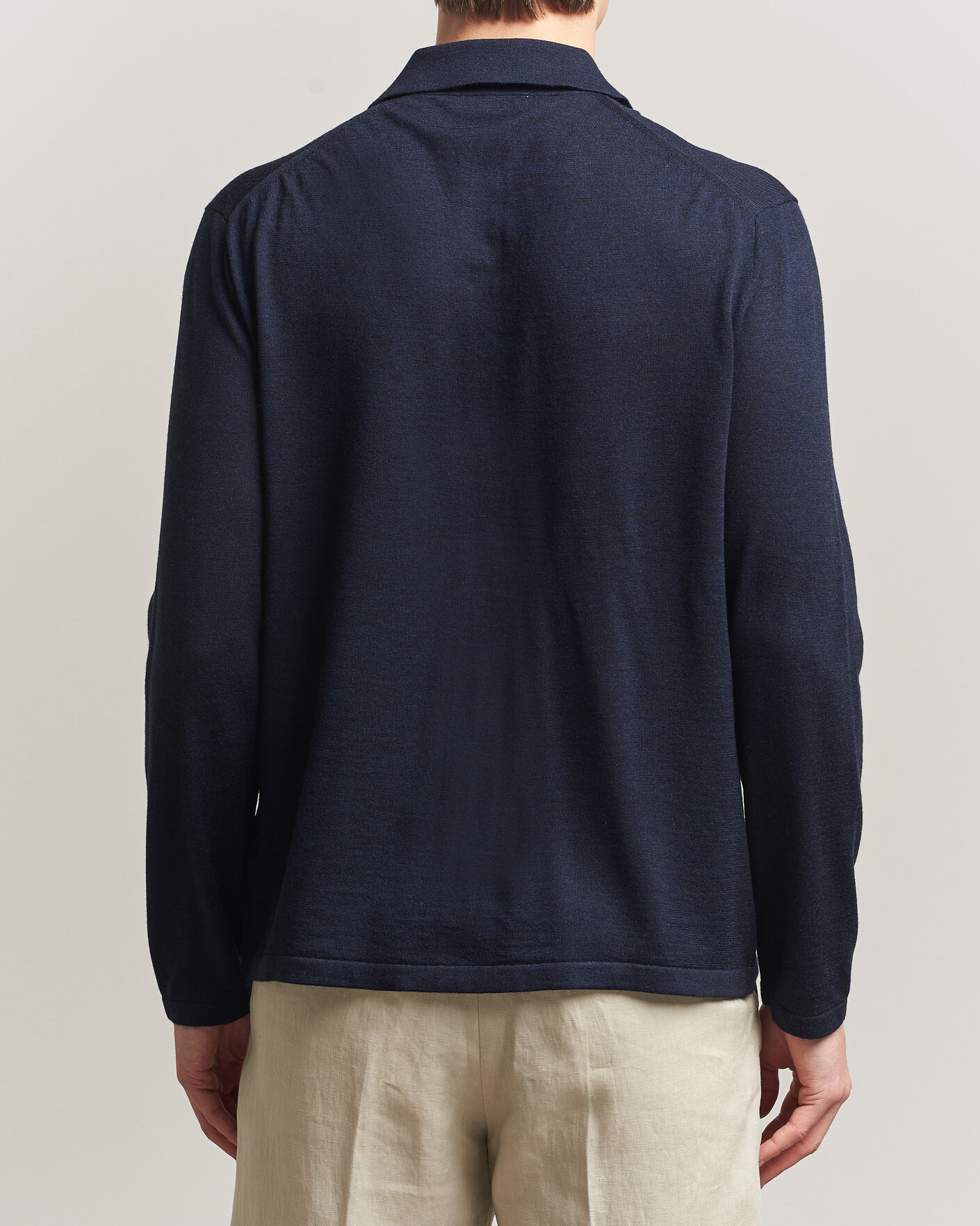 Herr | Tröjor | Tiger of Sweden | Verklin Merino Knitted Cardigan Light Ink