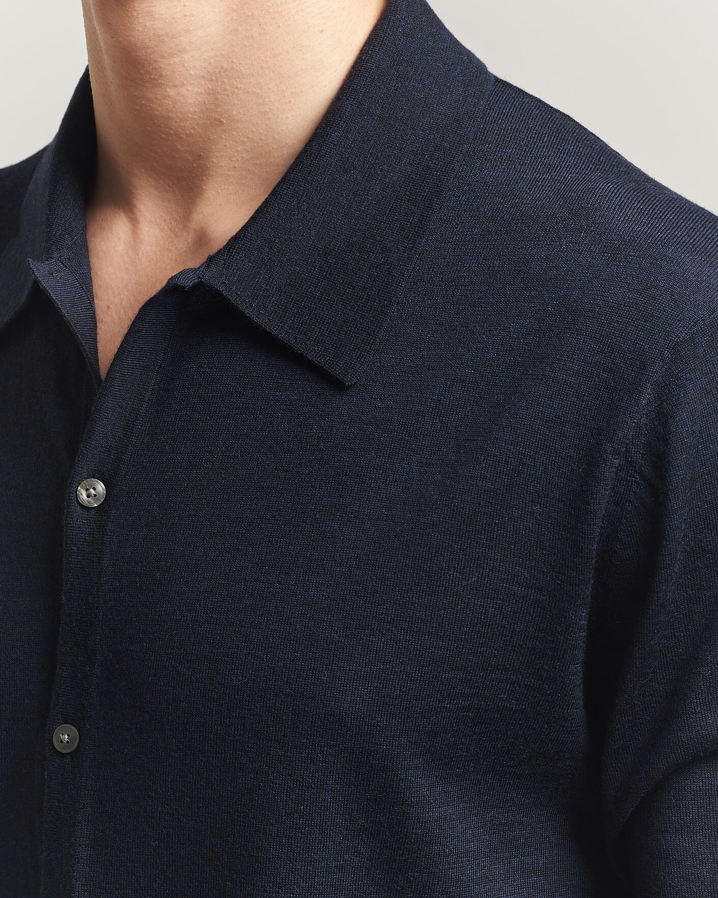 Herr | Tröjor | Tiger of Sweden | Verklin Merino Knitted Cardigan Light Ink
