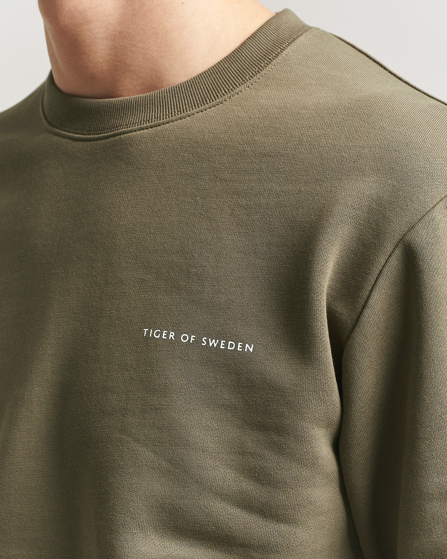 Herr | Tröjor | Tiger of Sweden | Emerson Crew Neck Sweatshirt October Sage