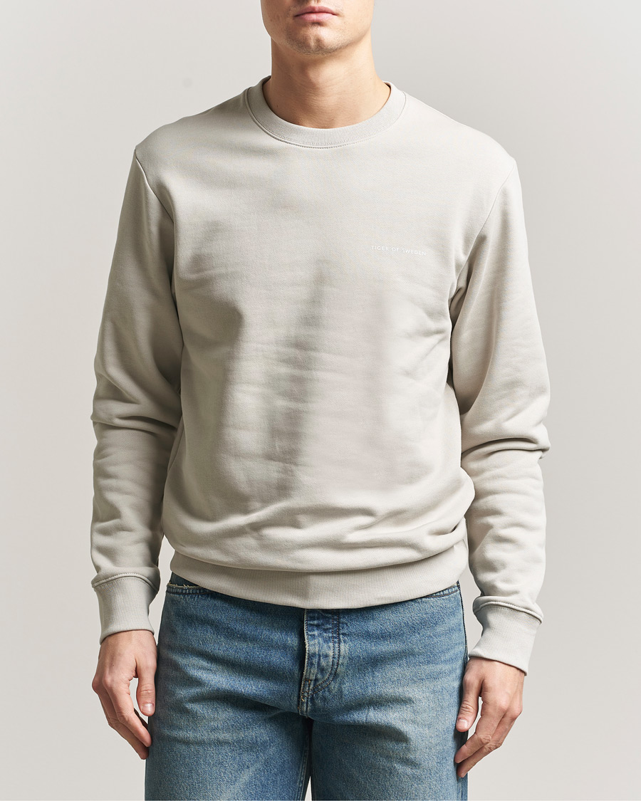 Herr | Tröjor | Tiger of Sweden | Emerson Crew Neck Sweatshirt Seline Grey