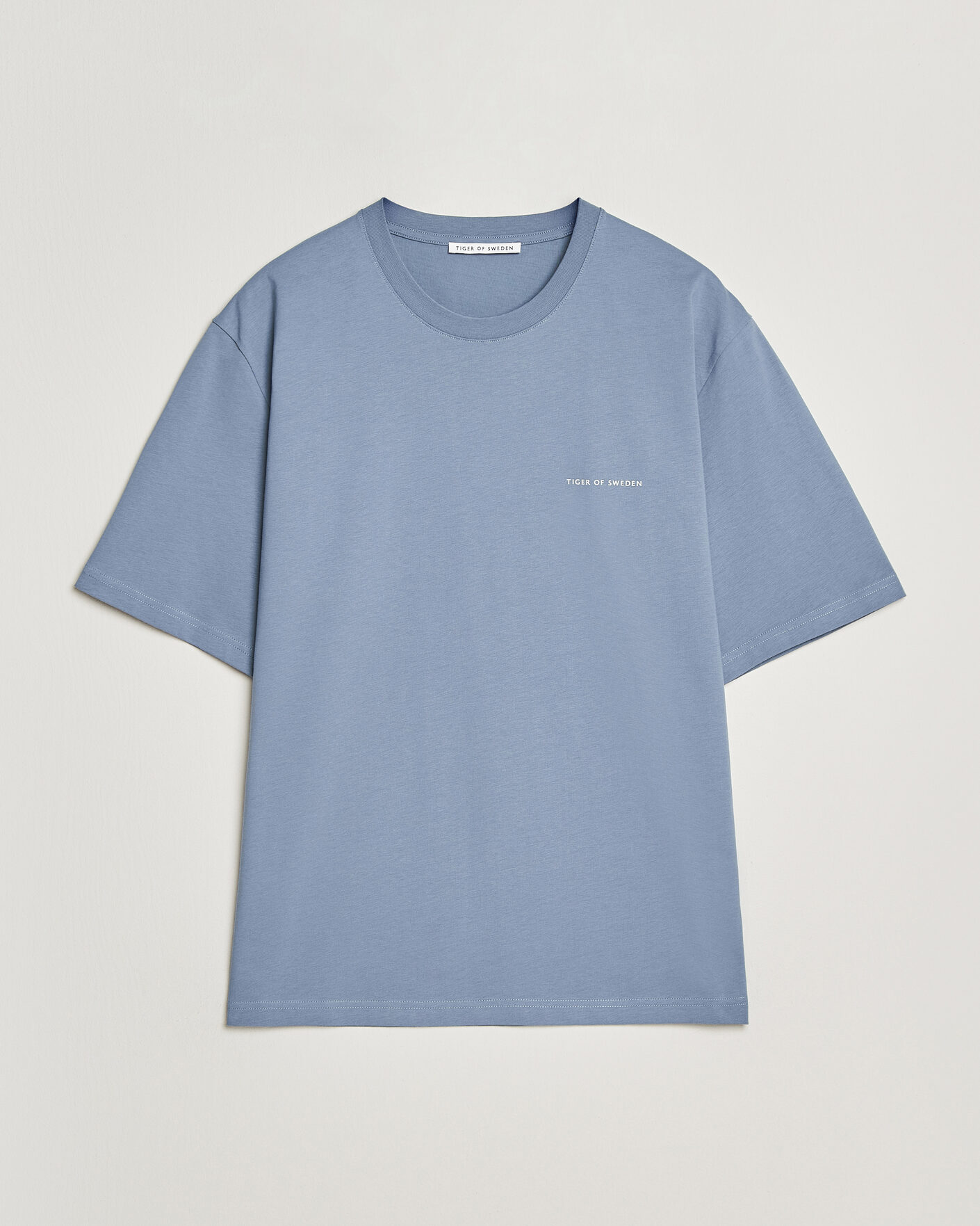 Herr | T-Shirts | Tiger of Sweden | Pro Logo Crew Neck T-Shirt Dull Blue