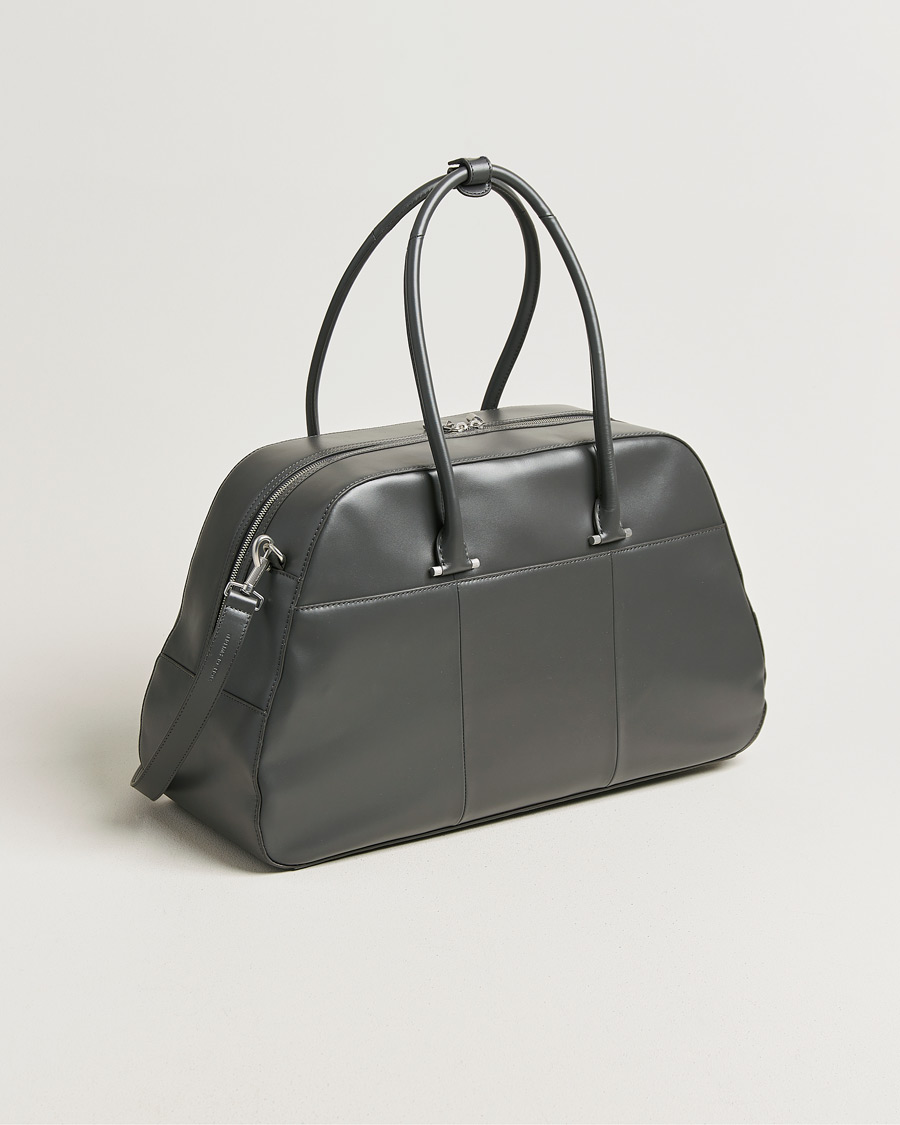 Herr | Väskor | Tiger of Sweden | Navisa Smooth Leather Weekendbag Jet Grey