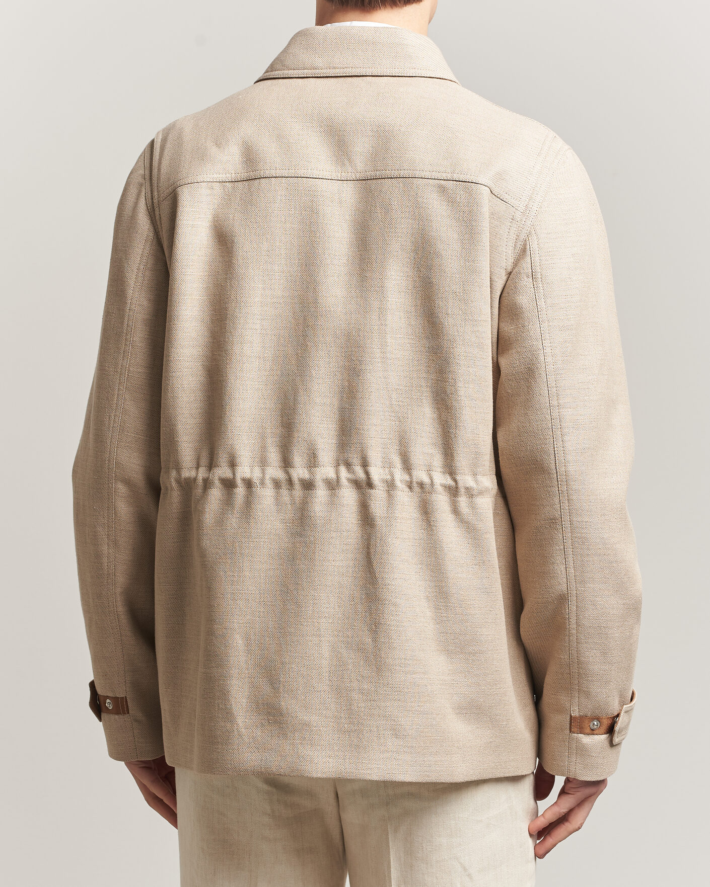 Herr | Jackor | Tiger of Sweden | Sandser Cotton/Linen Field Jacket Soft Latte