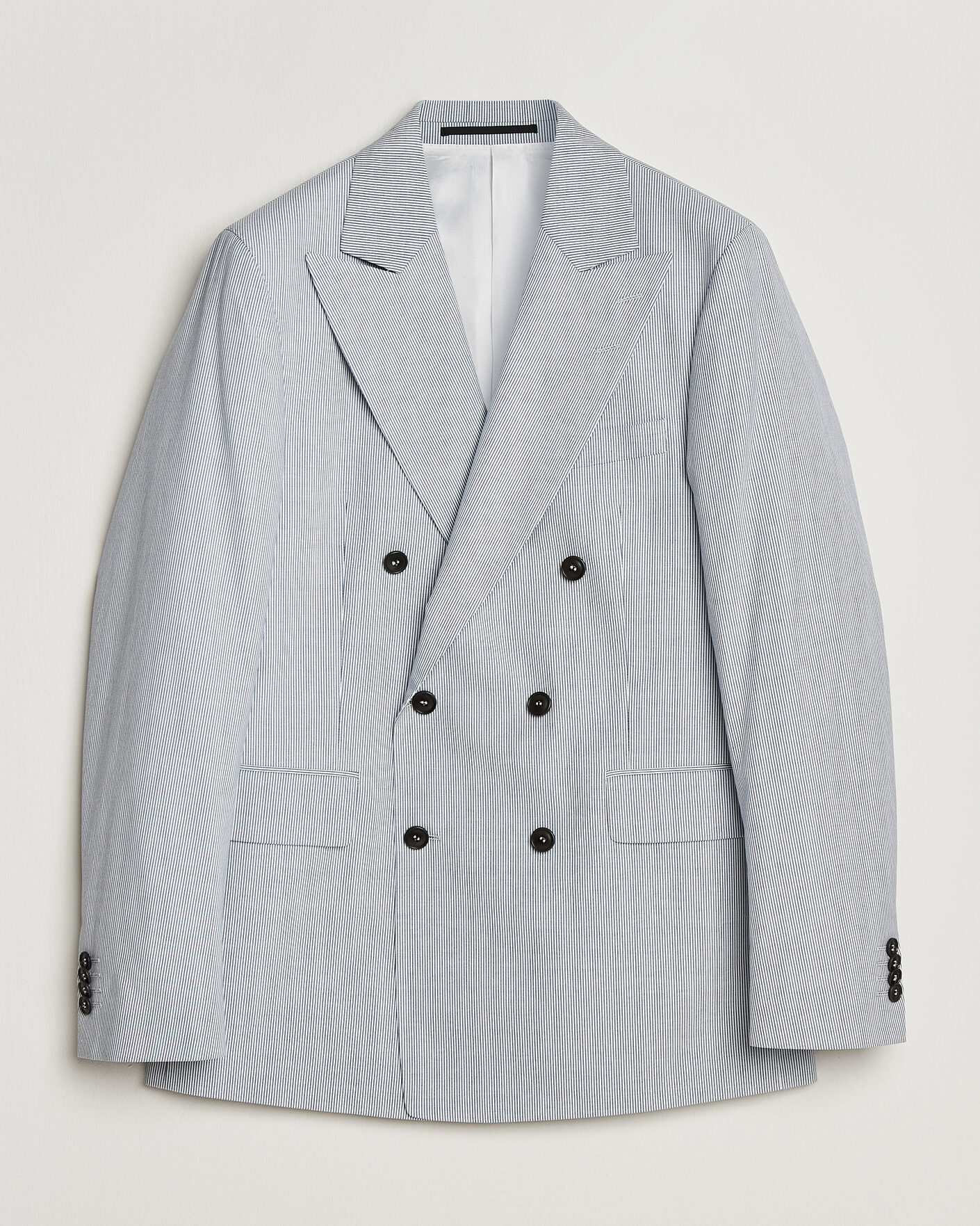 Herr | Kavajer | Tiger of Sweden | Ease Cotton Double Breasted Blazer Thunder Blue