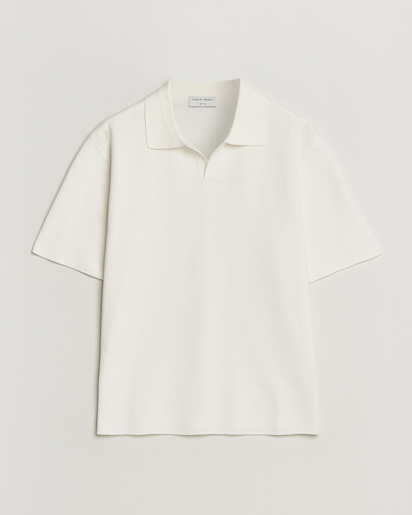 Herr | Pikéer | Tiger of Sweden | Maelon Cotton/Linen Knitted Polo Pure White