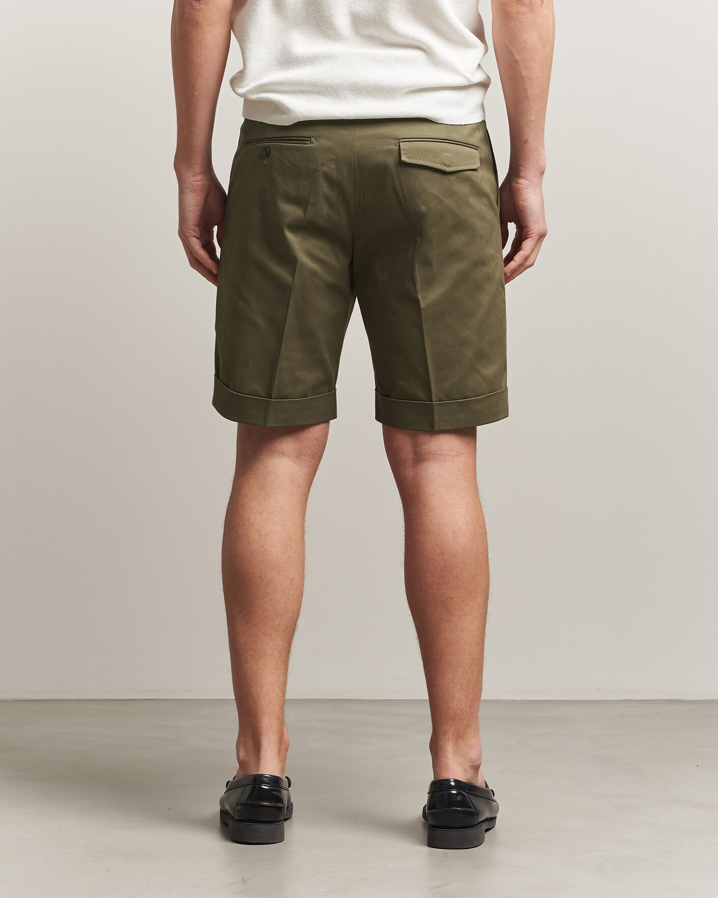 Herr | Shorts | Tiger of Sweden | Tenut Cotton Chino Shorts Kalamata Green