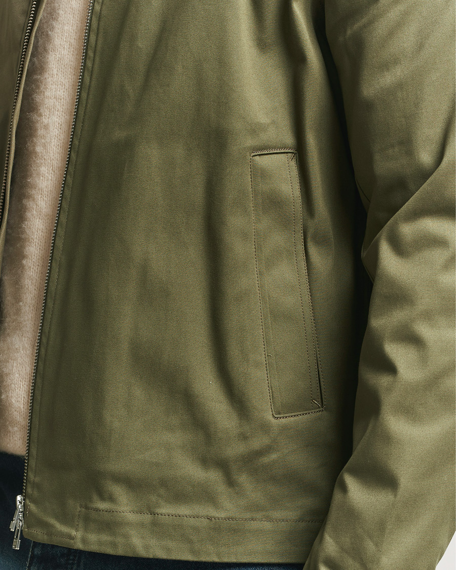 Herr | Skjortor | Tiger of Sweden | Barnaby Cotton Overshirt Kalamata Green