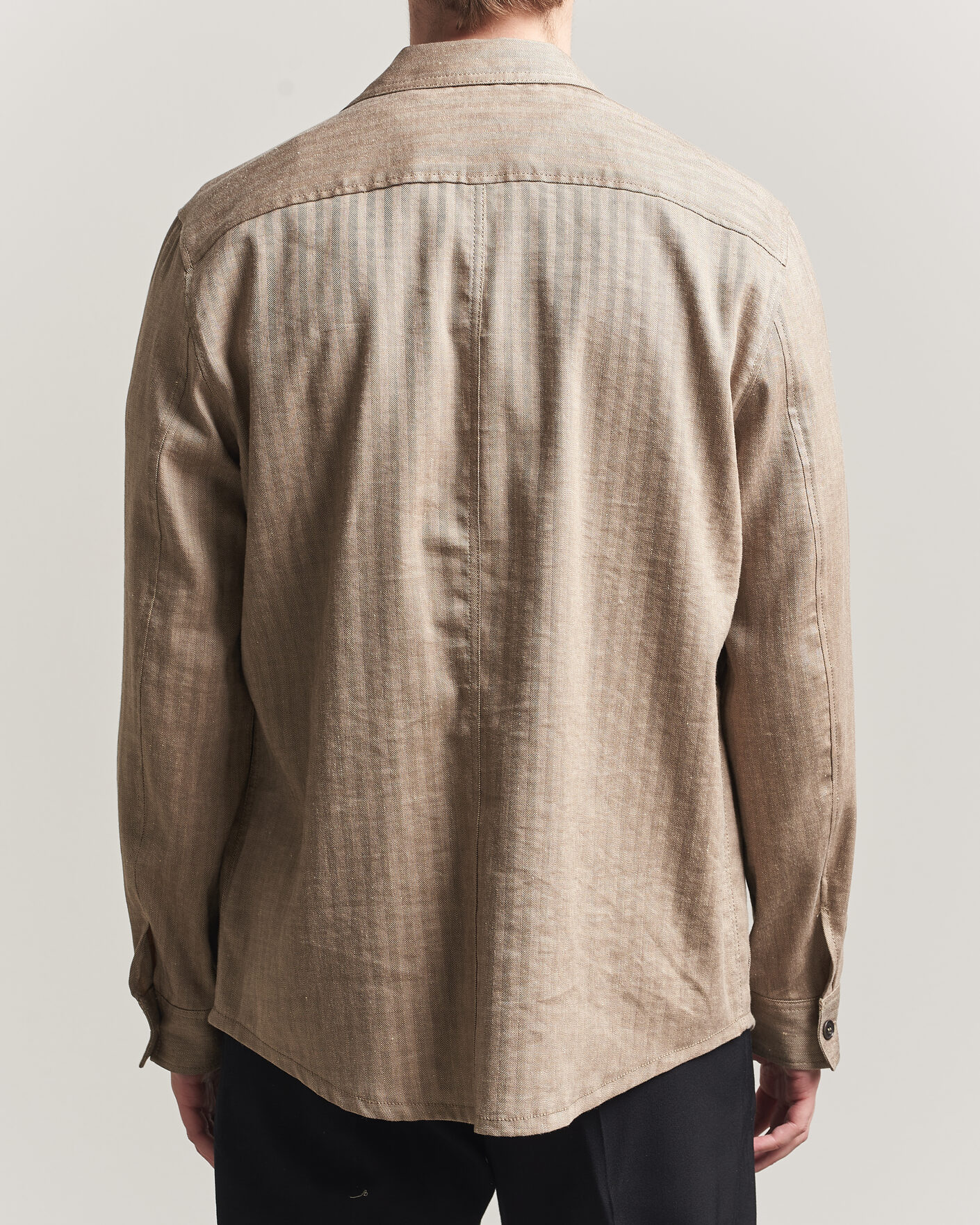Herr | Skjortor | Tiger of Sweden | Bishop Linen Overshirt Vintage Beige