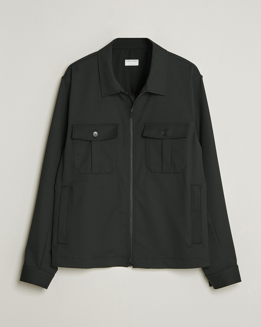 Herr | Skjortor | Tiger of Sweden | Barnaby Technical Overshirt Black