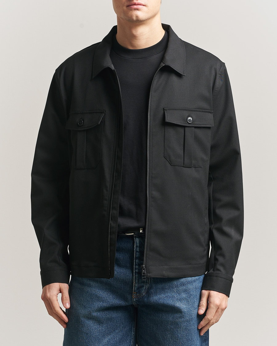 Herr | Skjortor | Tiger of Sweden | Barnaby Technical Overshirt Black