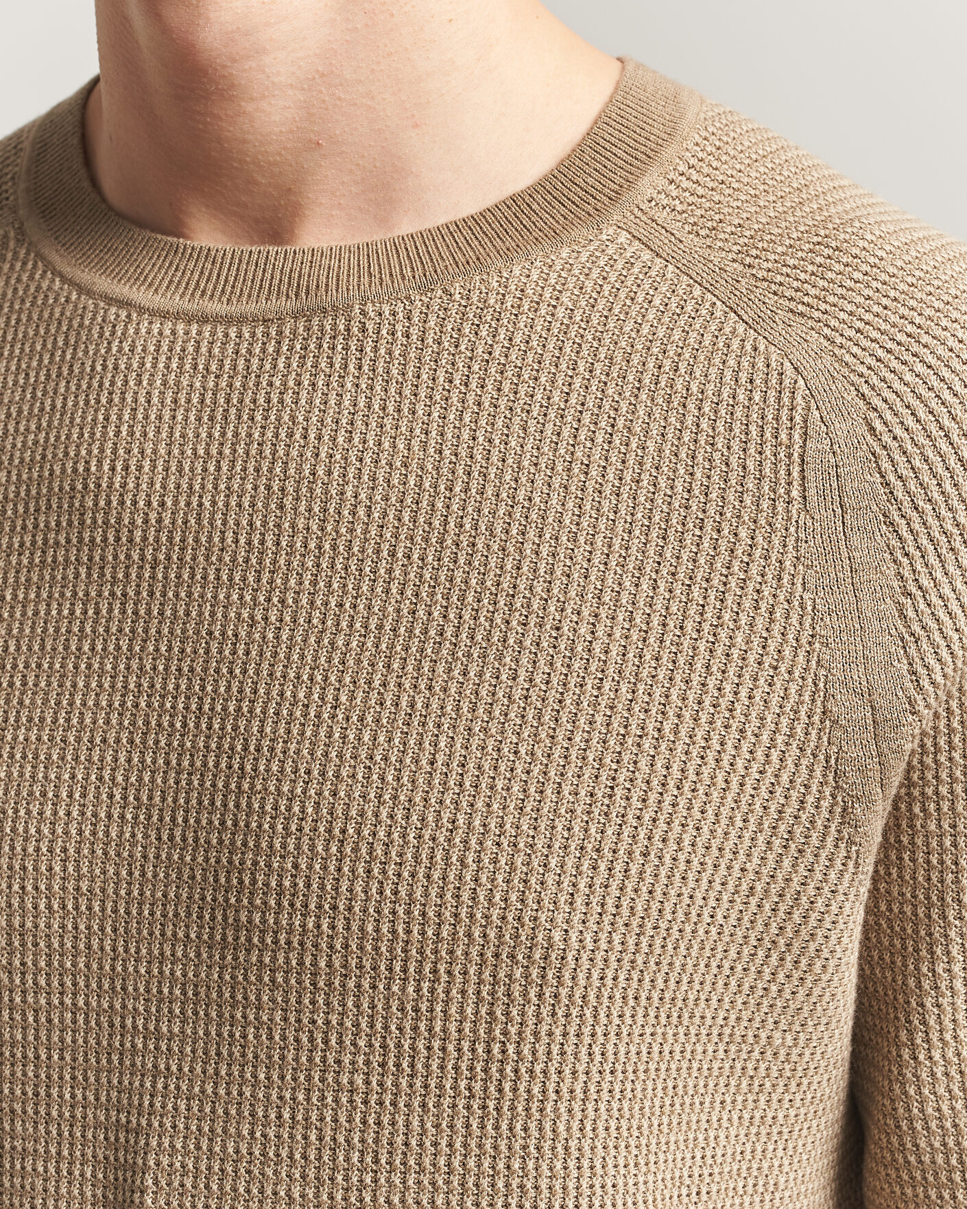Herr | Tröjor | Tiger of Sweden | Martin Knitted Sweater Umber Brown