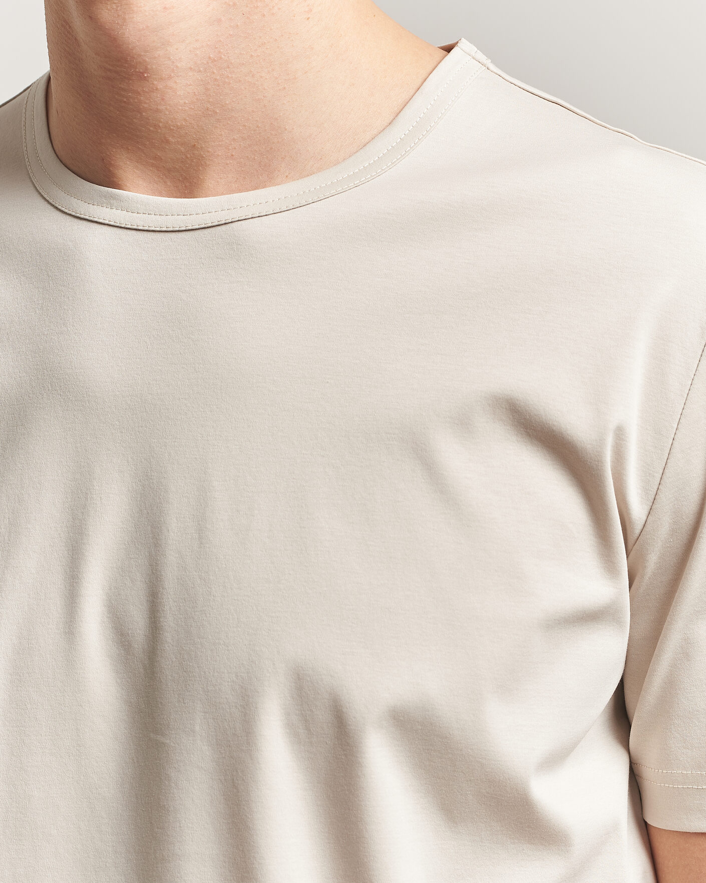 Herr | T-Shirts | Tiger of Sweden | Olaf Mercerized Cotton T-Shirt Seline Grey