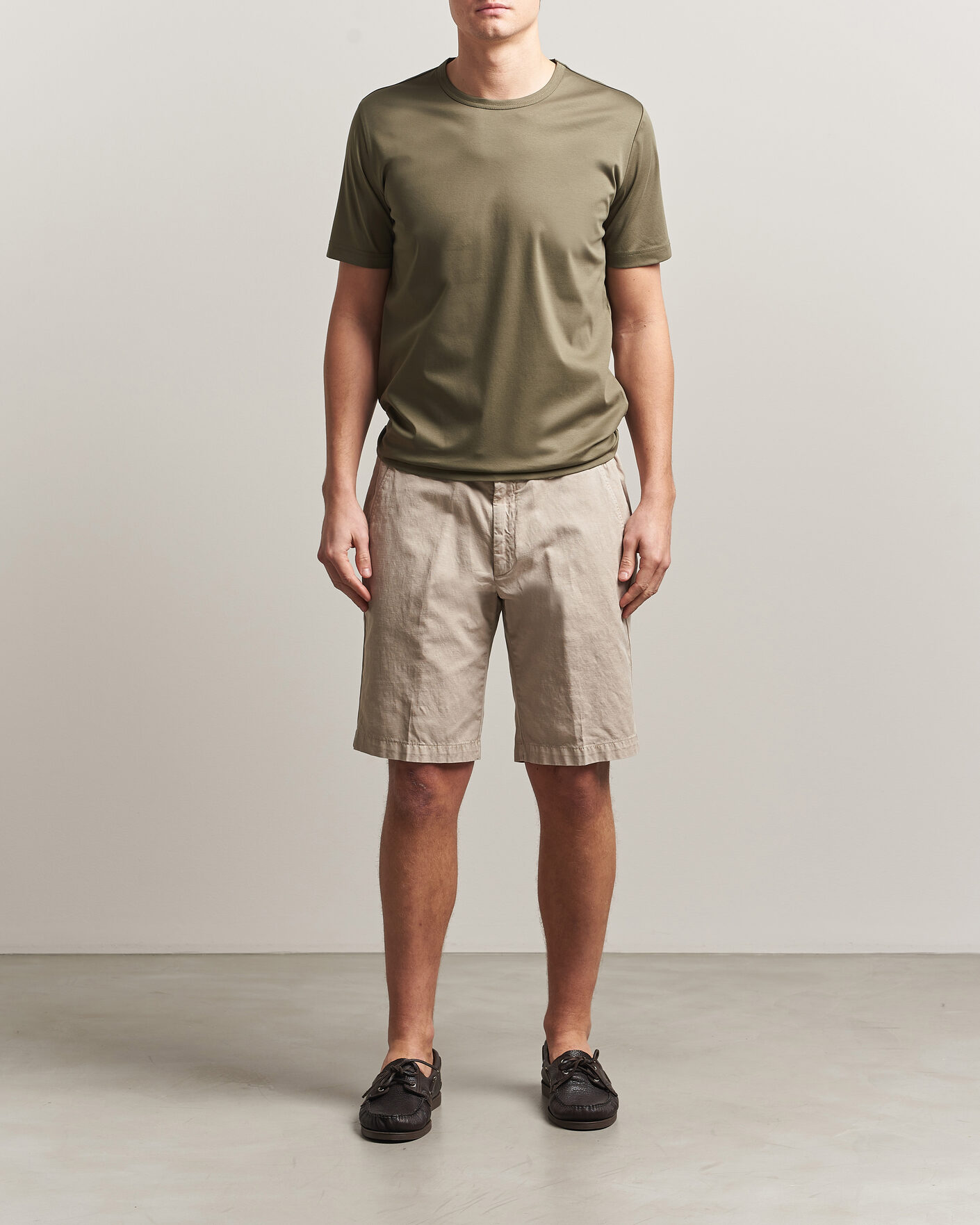 Herr | T-Shirts | Tiger of Sweden | Olaf Mercerized Cotton T-Shirt Kalamata Green