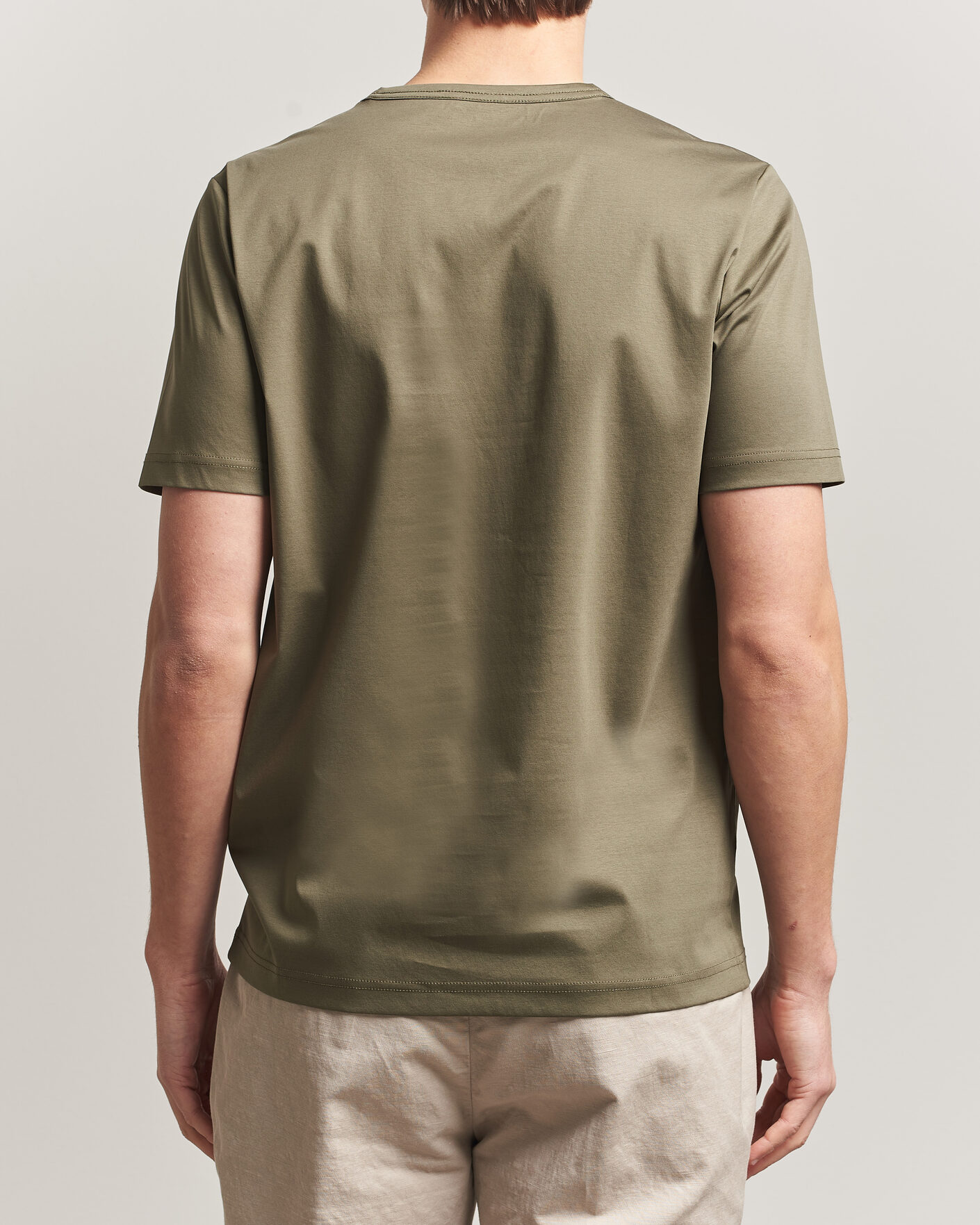 Herr | T-Shirts | Tiger of Sweden | Olaf Mercerized Cotton T-Shirt Kalamata Green