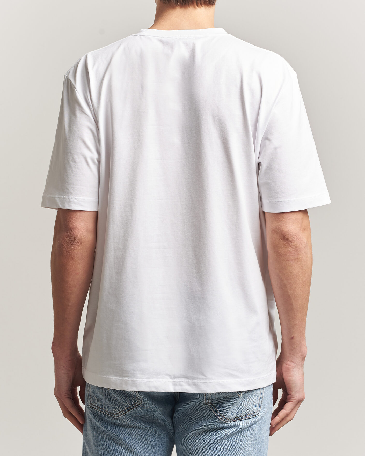 Herr | T-Shirts | Tiger of Sweden | Pro Cotton Logo T-Shirt Pure White