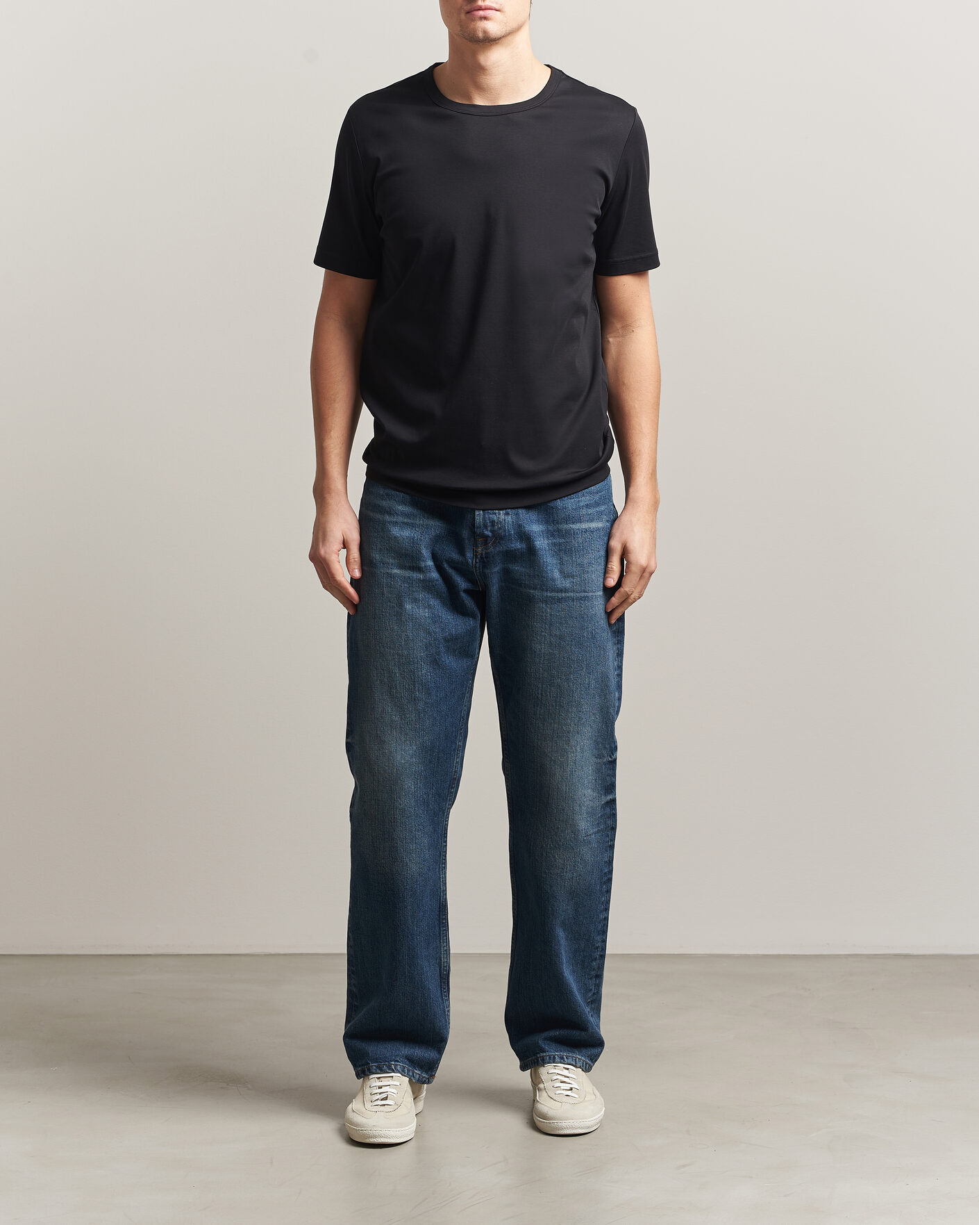 Herr | T-Shirts | Tiger of Sweden | Olaf Mercerized Cotton T-Shirt Black