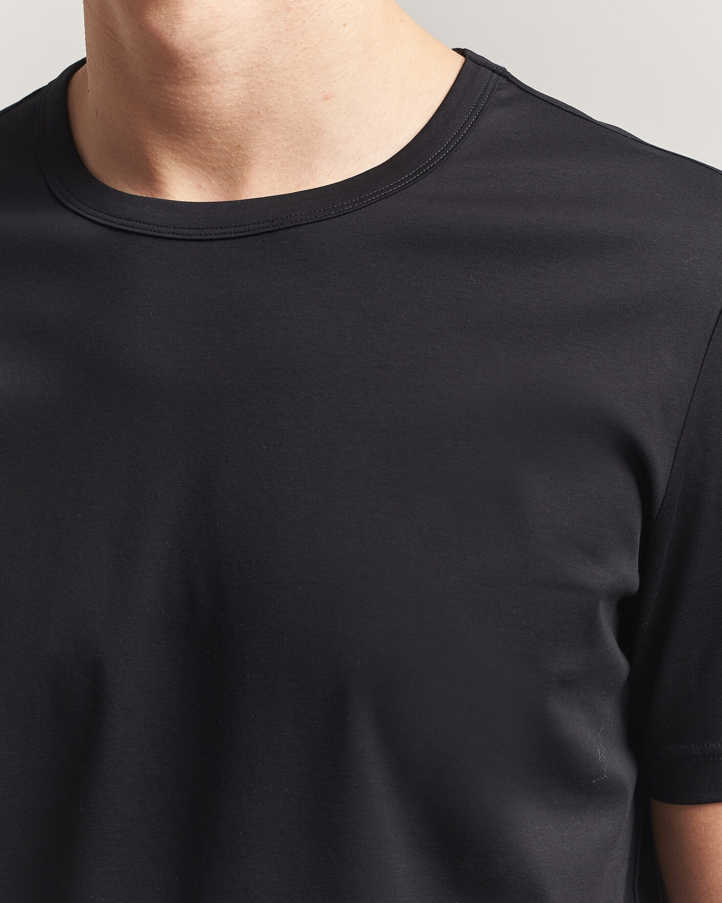 Herr | T-Shirts | Tiger of Sweden | Olaf Mercerized Cotton T-Shirt Black