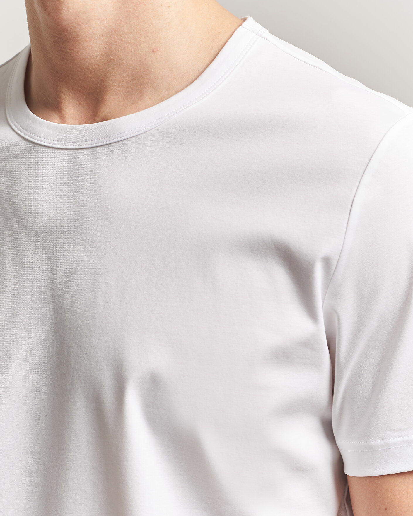Herr | T-Shirts | Tiger of Sweden | Olaf Mercerized Cotton T-Shirt Pure White