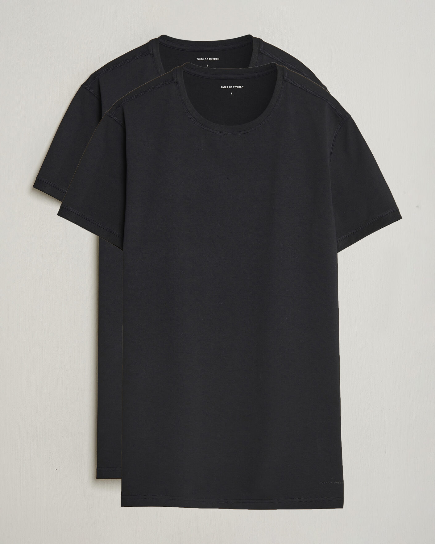 Herr | T-Shirts | Tiger of Sweden | Heimdal 2-Pack Crew Neck T-Shirt Black