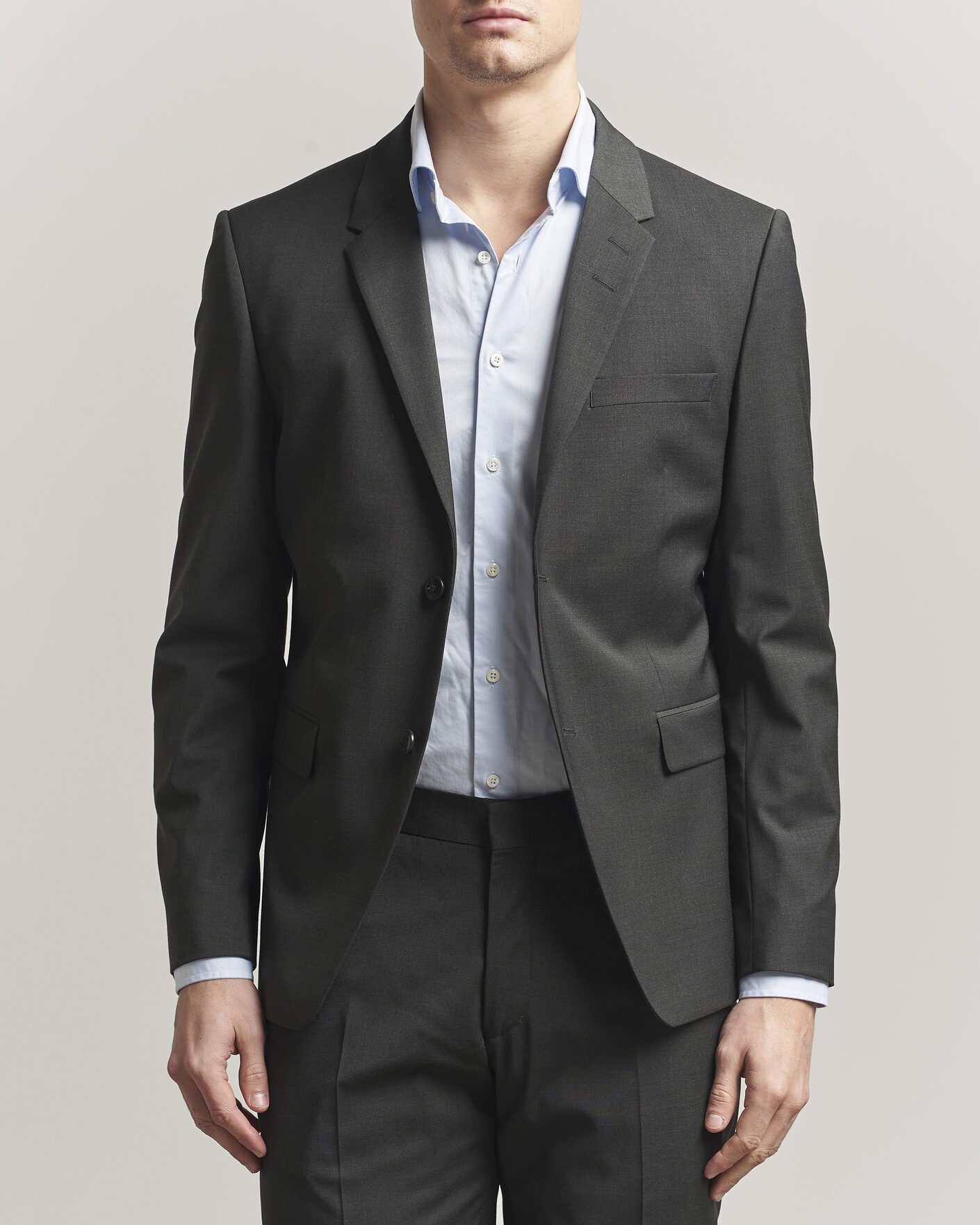 Herr | Kavajer | Tiger of Sweden | Jamie Wool Travel Suit Blazer Olive Extreme