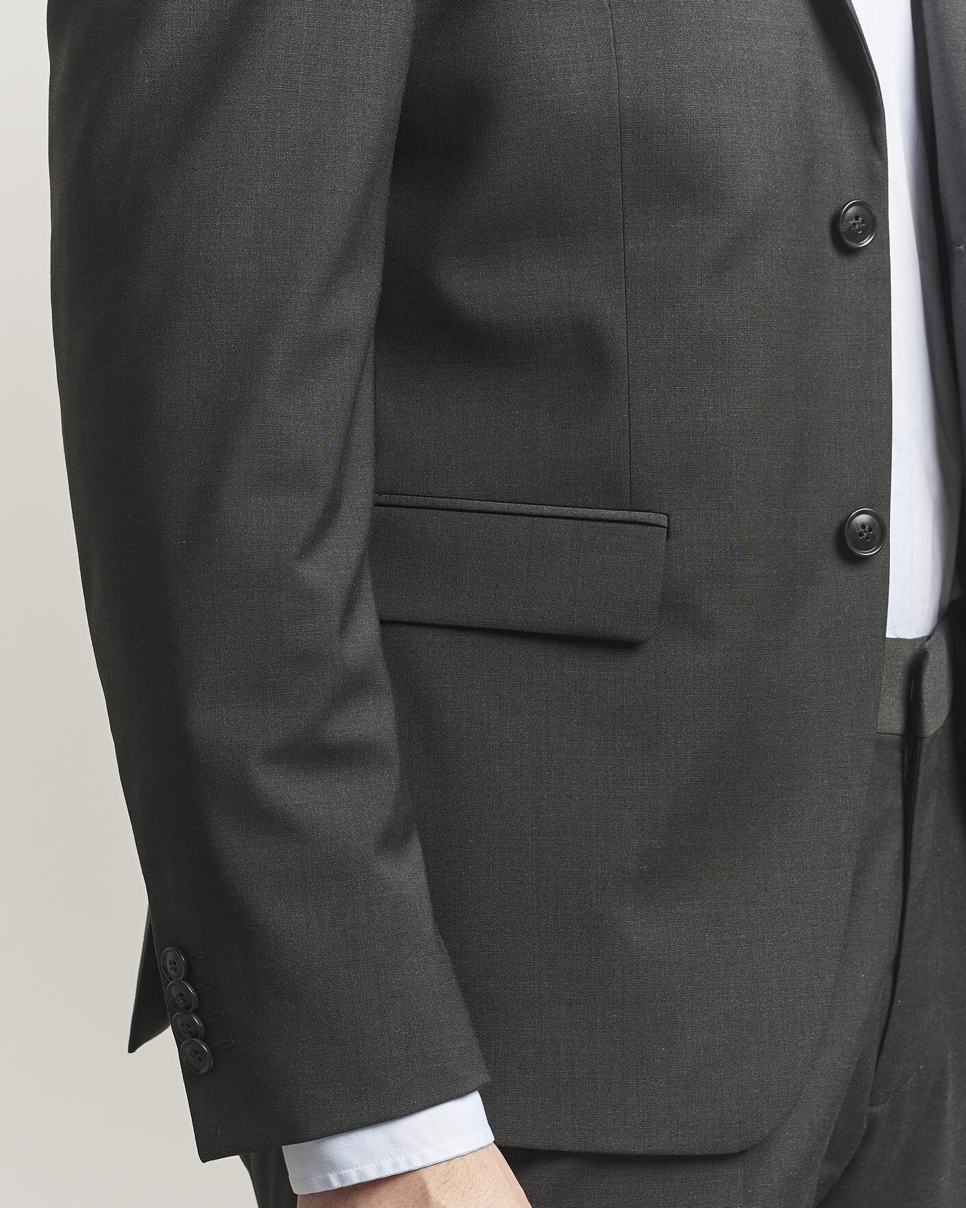 Herr | Kavajer | Tiger of Sweden | Jamie Wool Travel Suit Blazer Olive Extreme