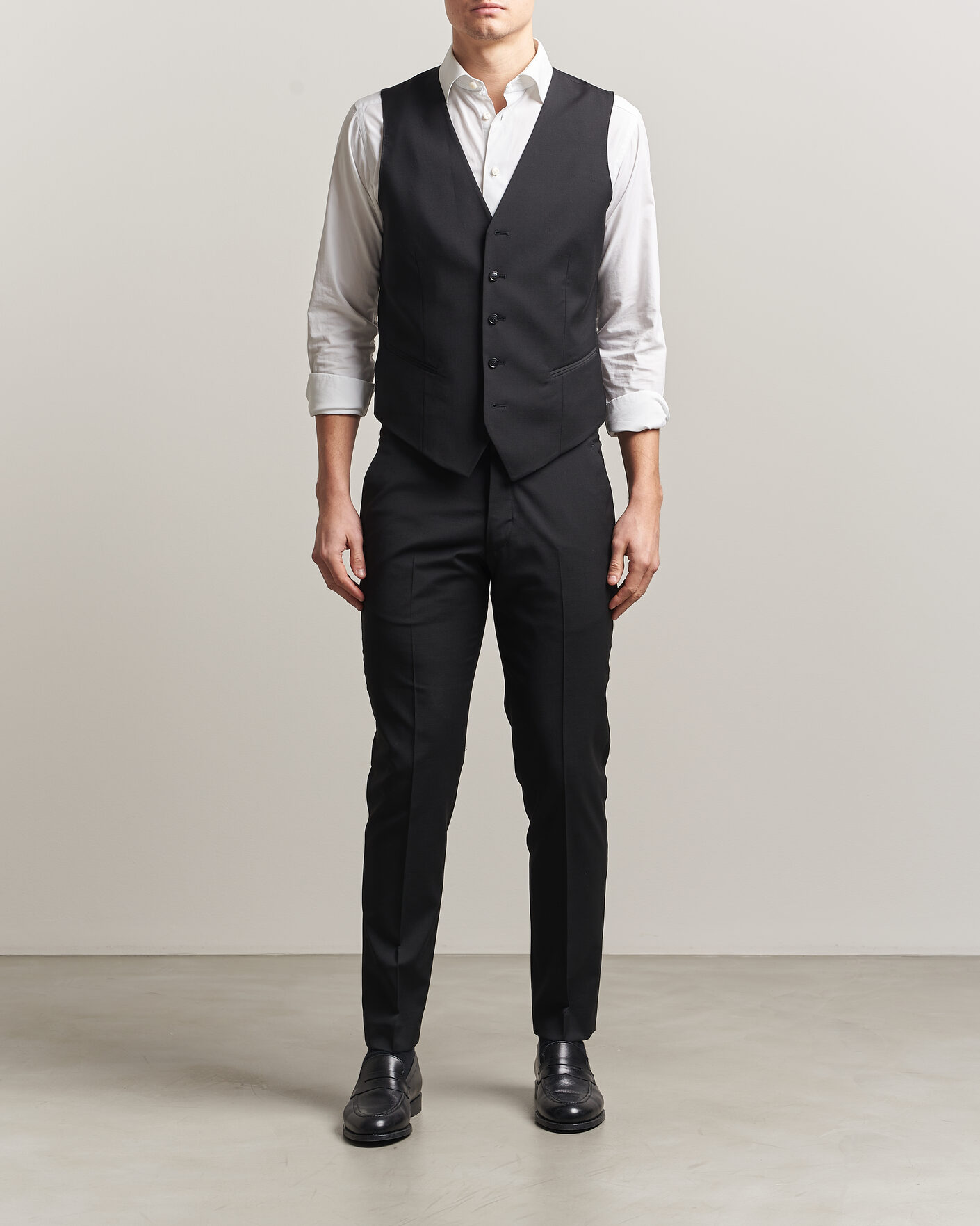 Herr | Västar | Tiger of Sweden | Winston Wool Travel Waistcoat Black