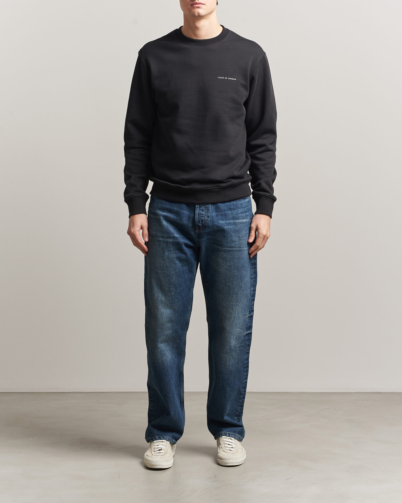 Herr | Tröjor | Tiger of Sweden | Emerson Crew Neck Sweatshirt Black