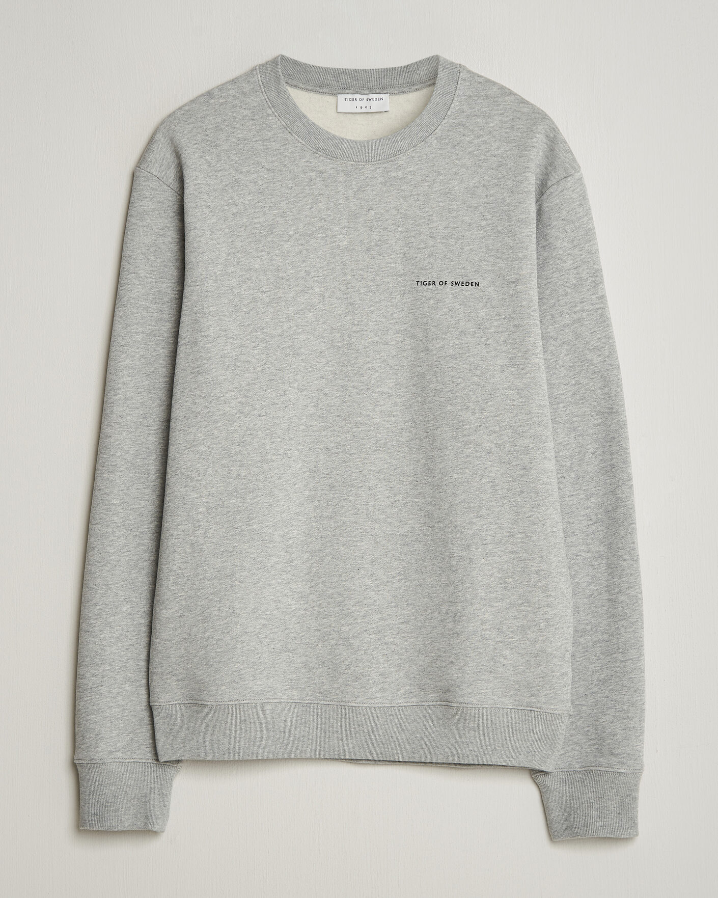 Herr | Tröjor | Tiger of Sweden | Emerson Crew Neck Sweatshirt Grey Melange