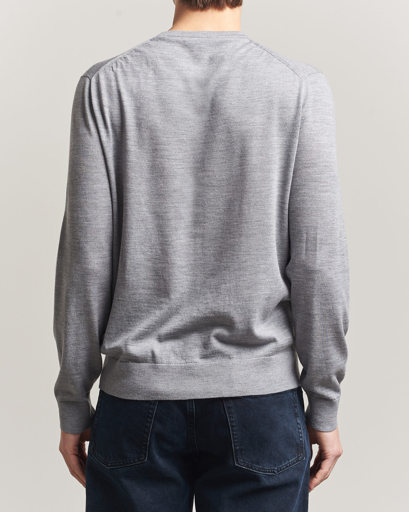 Herr | Tröjor | Tiger of Sweden | Connor Crew Neck Pullover Grey Melange