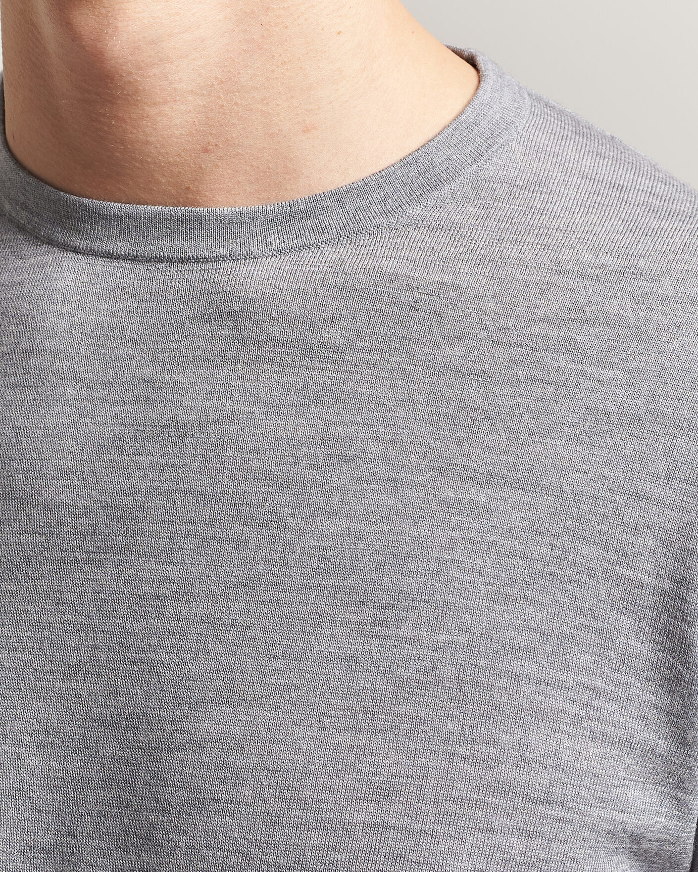 Herr | Tröjor | Tiger of Sweden | Connor Crew Neck Pullover Grey Melange