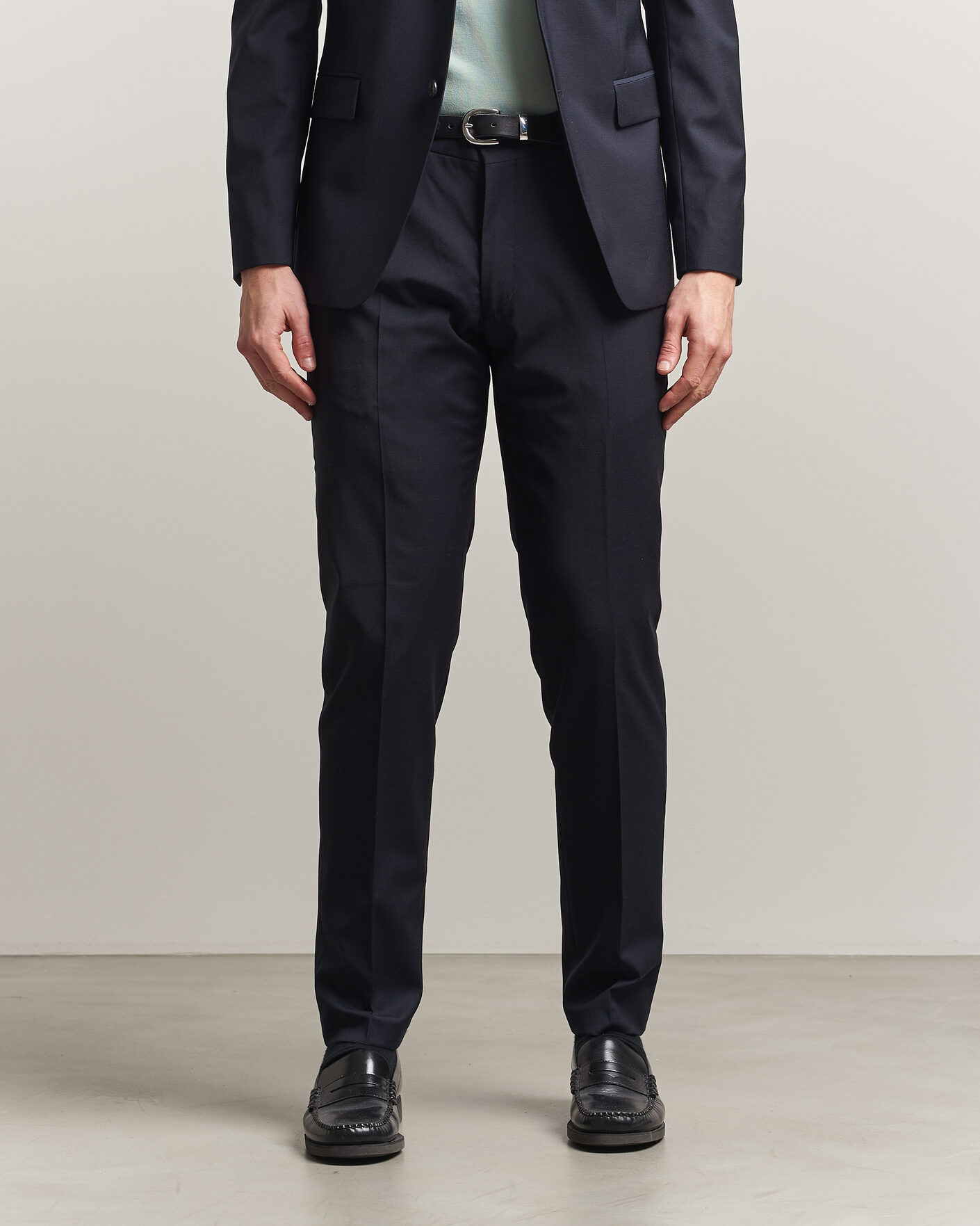 Herr | Byxor | Tiger of Sweden | Tenuta Wool Travel Suit Trousers Dark Ink