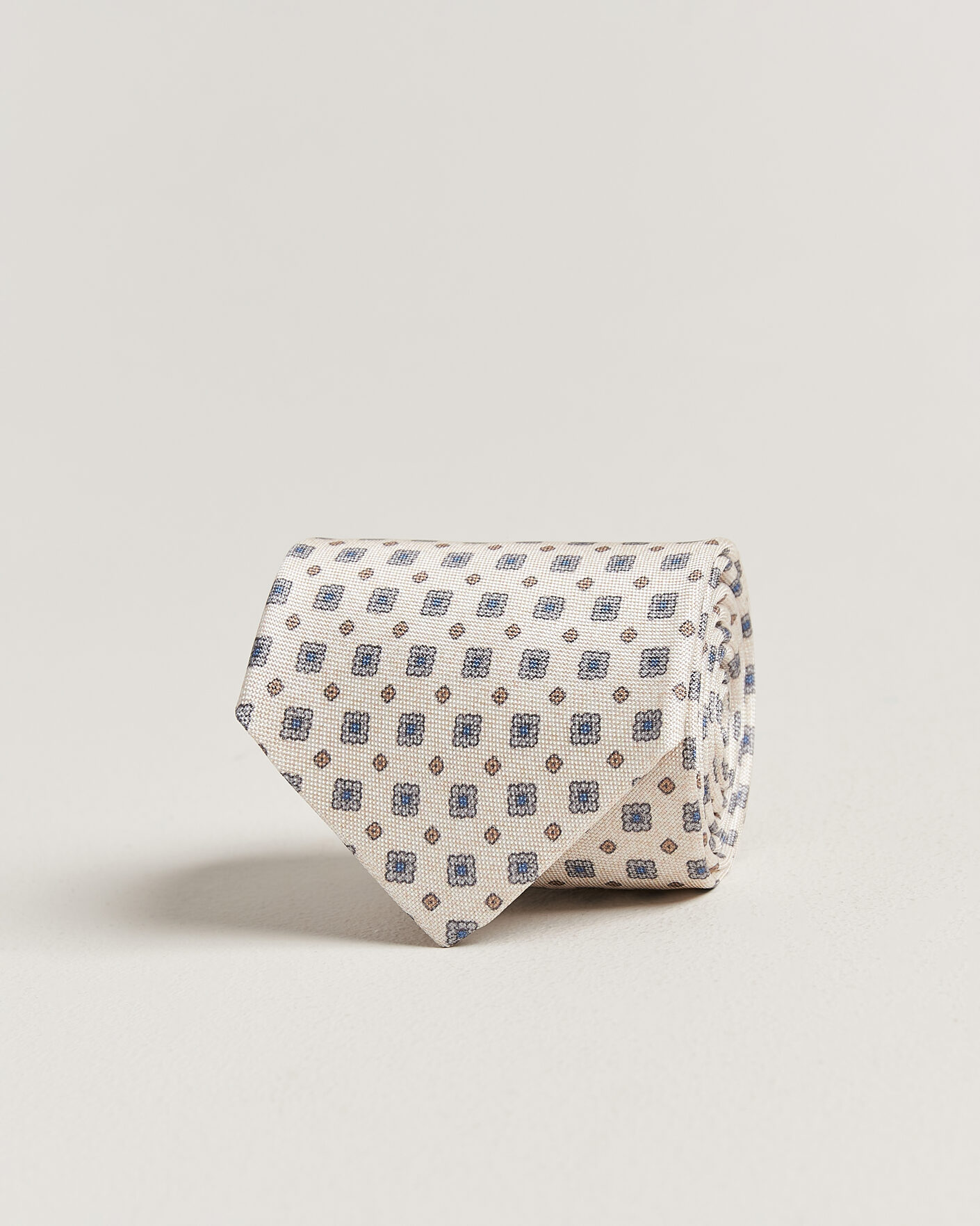 Herr | Slipsar | Amanda Christensen | Silk Oxford 8cm Flower Tie Cream
