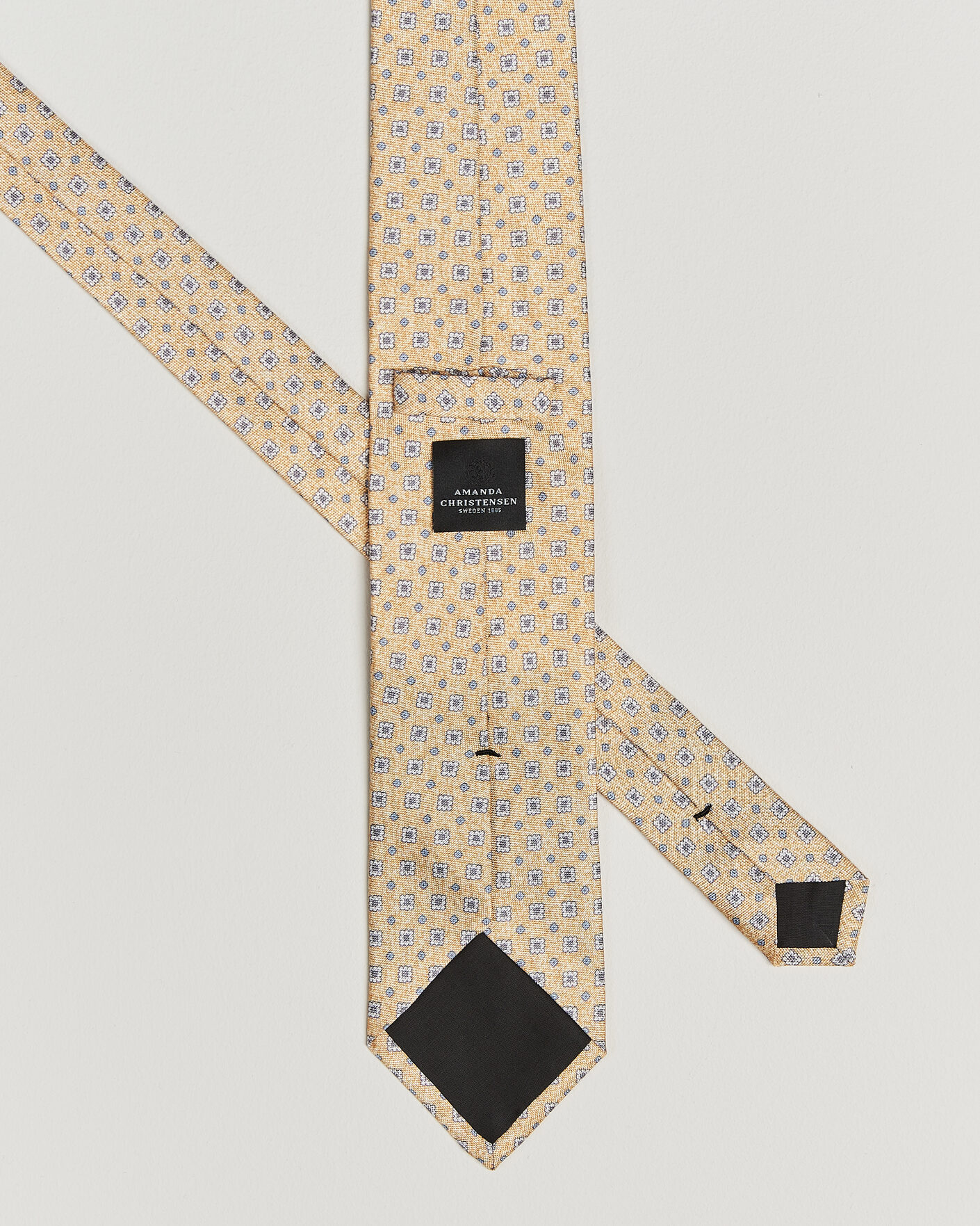 Herr | Slipsar | Amanda Christensen | Silk Oxford 8cm Flower Tie Yellow
