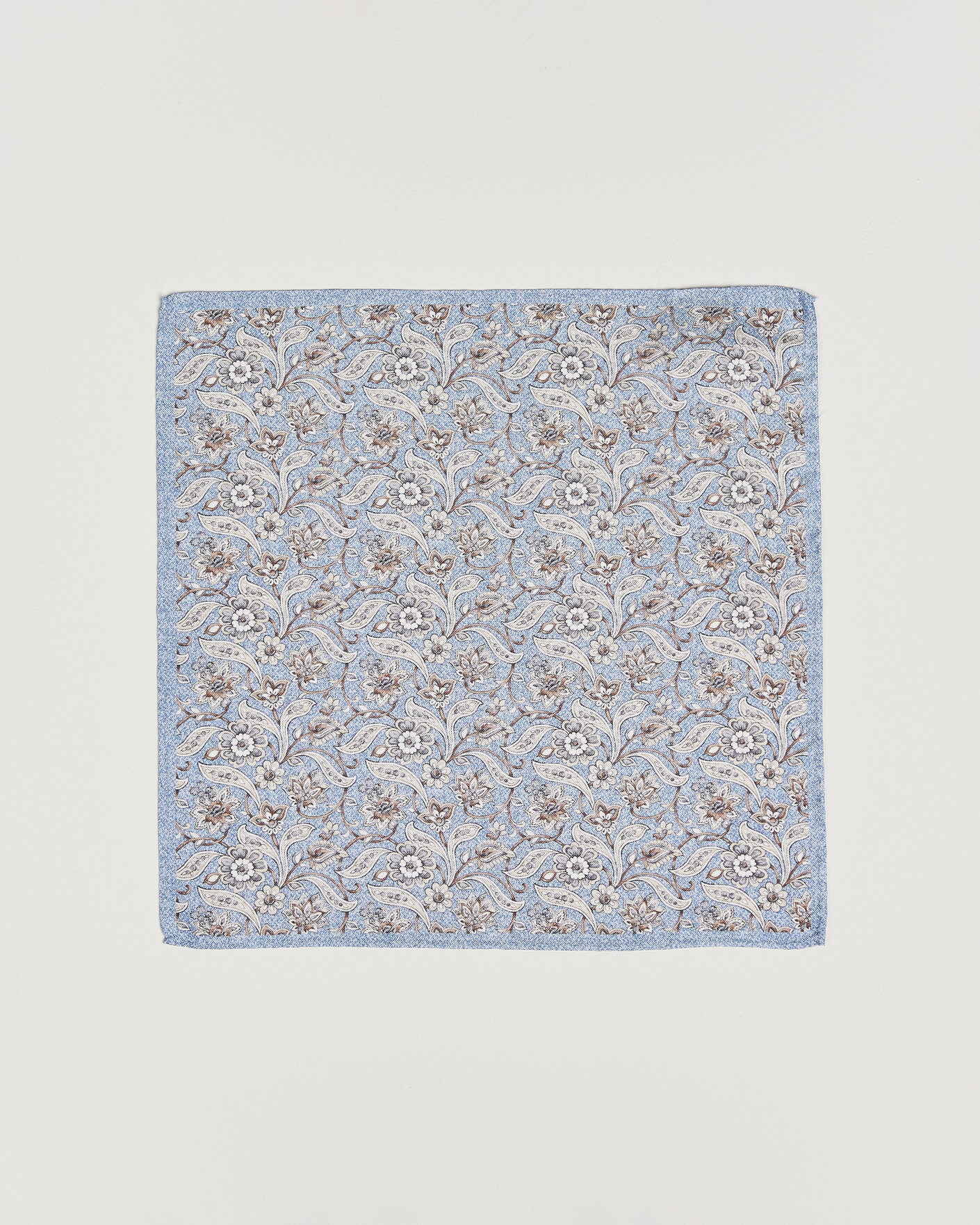 Herr | Näsdukar | Amanda Christensen | Silk Oxford Large Flower Pocket Square Blue