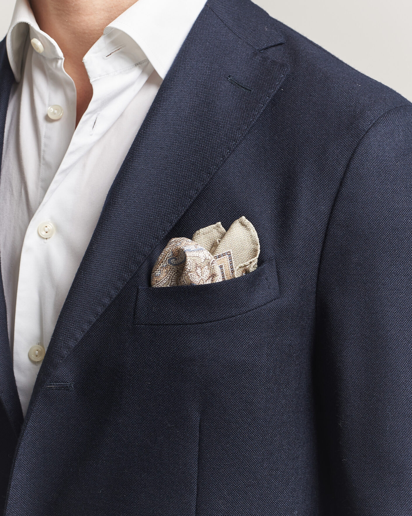 Herr | Näsdukar | Amanda Christensen | Silk Shappe Double Faced Pocket Square Green