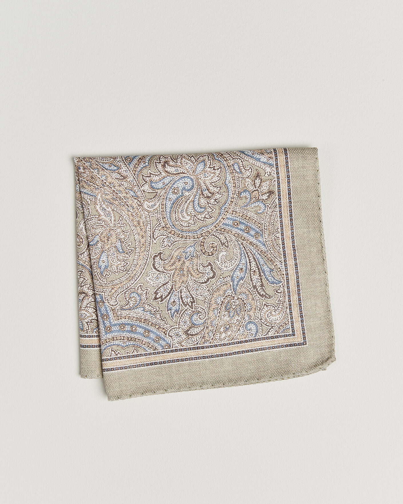 Herr | Näsdukar | Amanda Christensen | Silk Shappe Double Faced Pocket Square Green