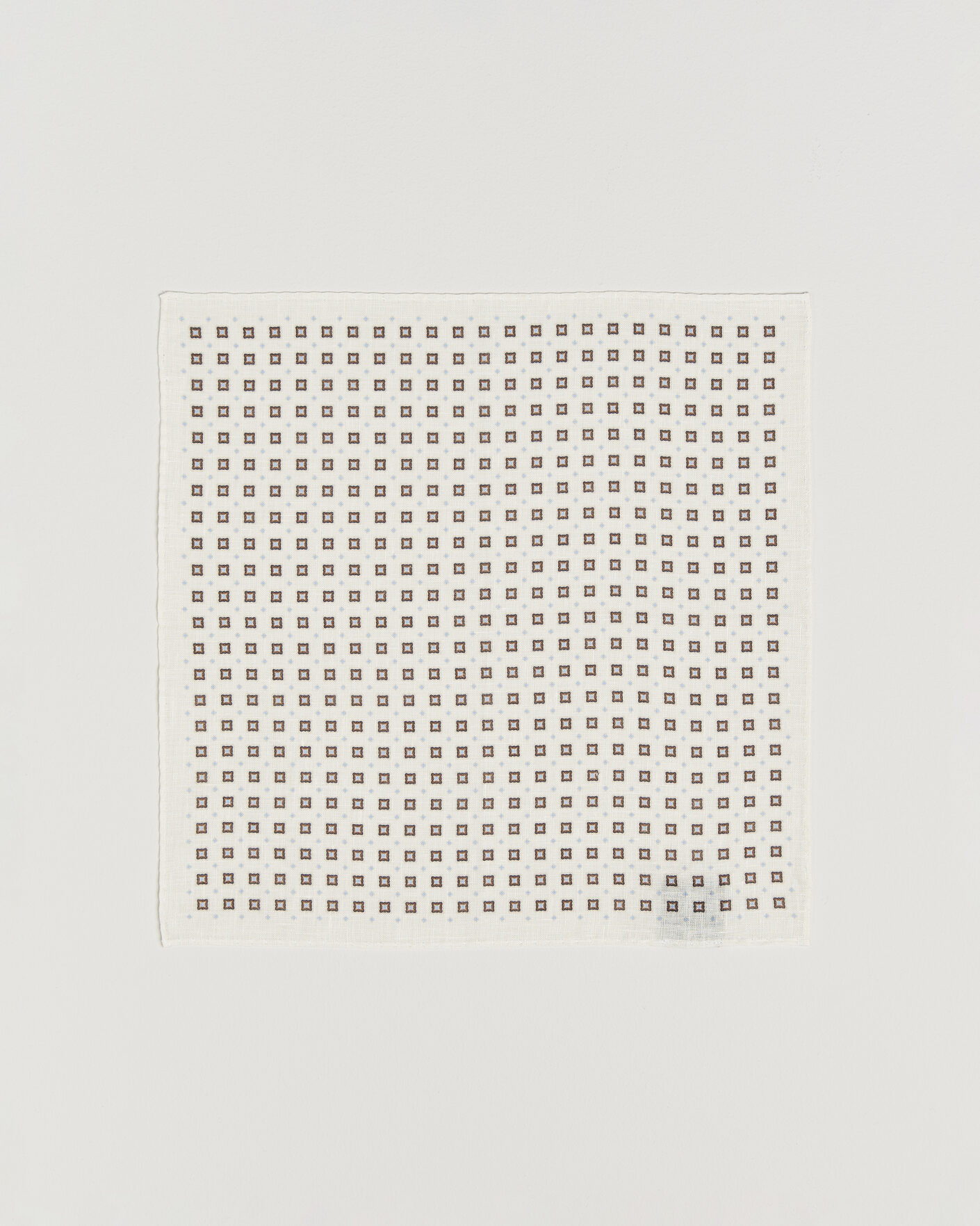 Herr | Näsdukar | Amanda Christensen | Linen Medallion Pocket Square Cream