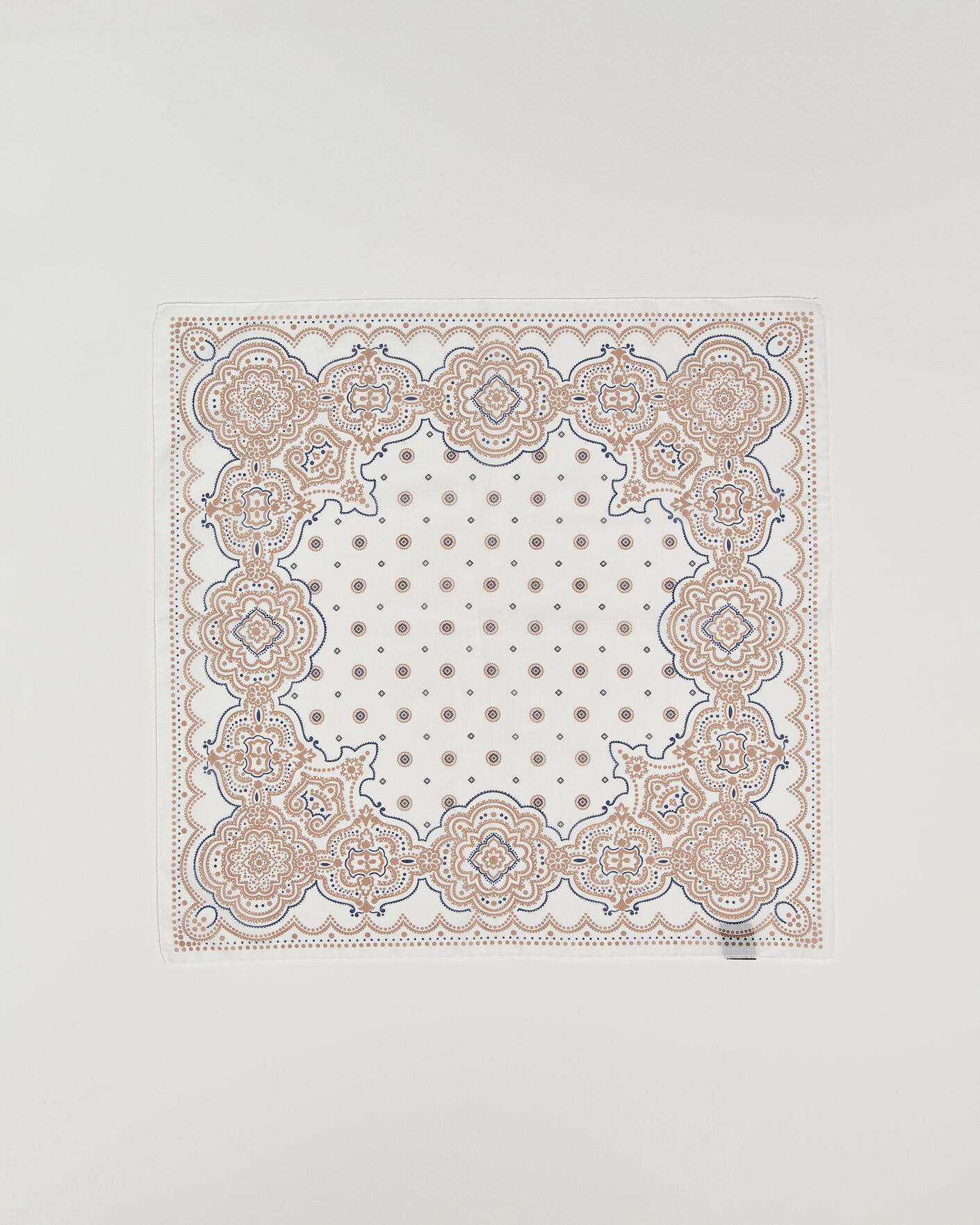 Herr | Scarves | Amanda Christensen | Cotton Voilé Medallion Bandana Cream